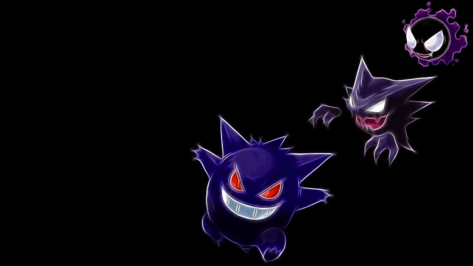 Gastly Haunter Gengar evoluzione, 1600x900 HD Ready, PC Desktop