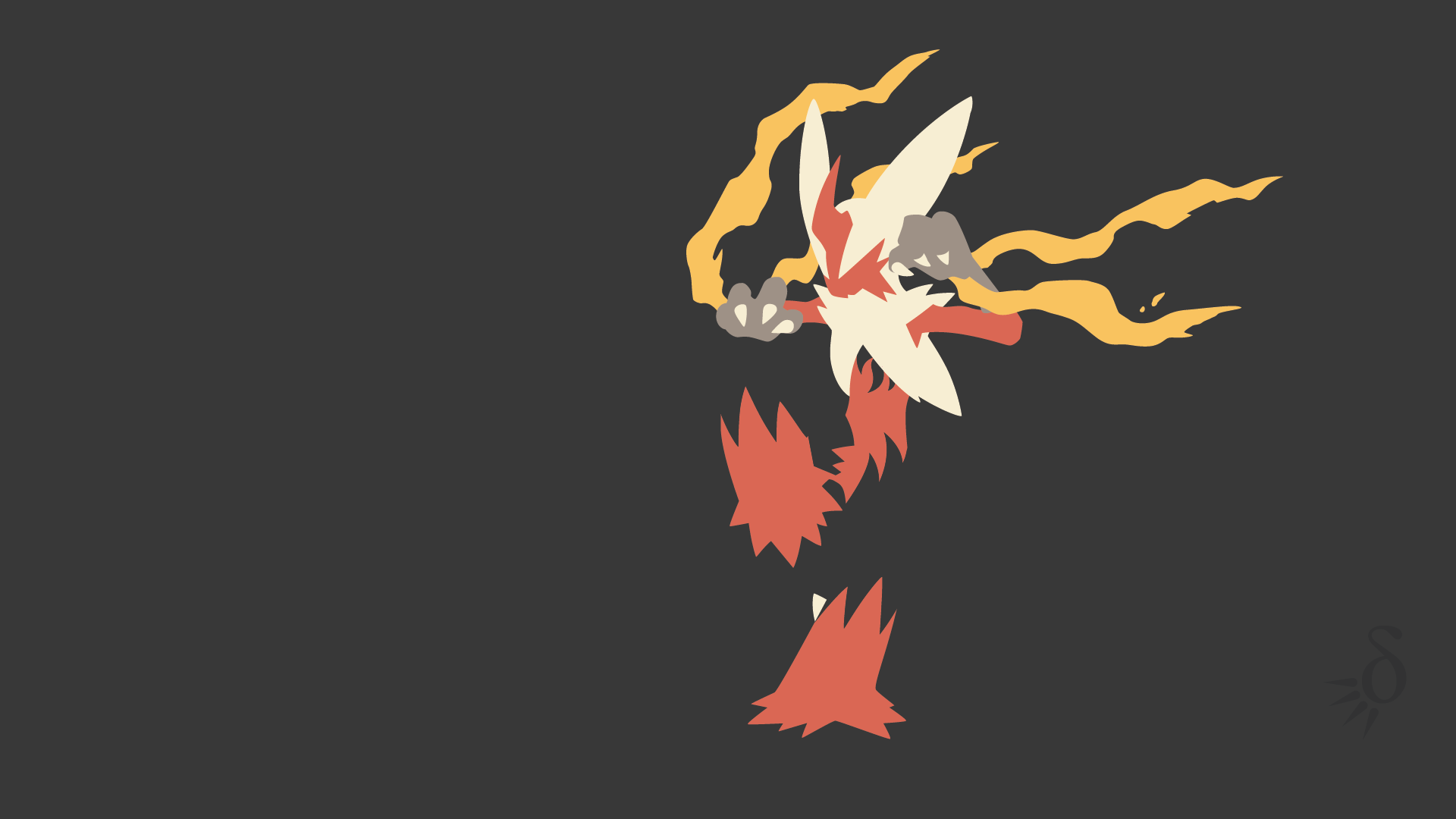 Pokémon Blaziken silhouette, 1920x1080 1080p, Desktop