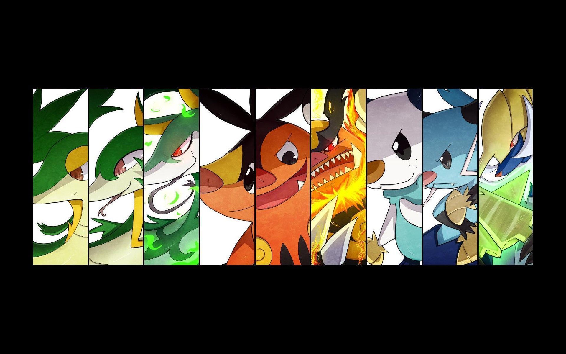 Evoluzioni Pokémon starter Unima, 1920x1200 WUXGA, Desktop