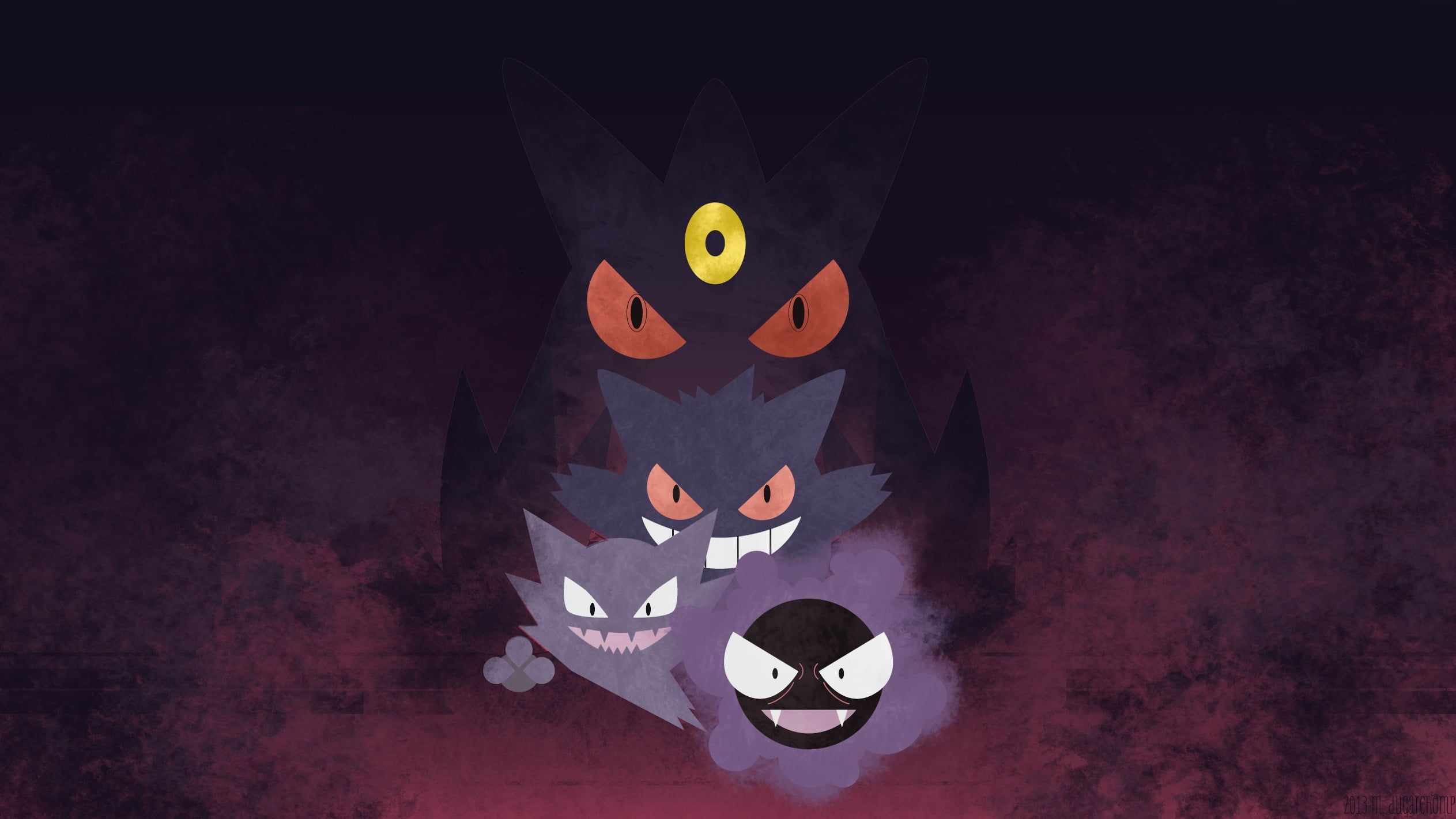 Mega Gengar e Gastly Pokémon, 2526x1421 2K, Laptop