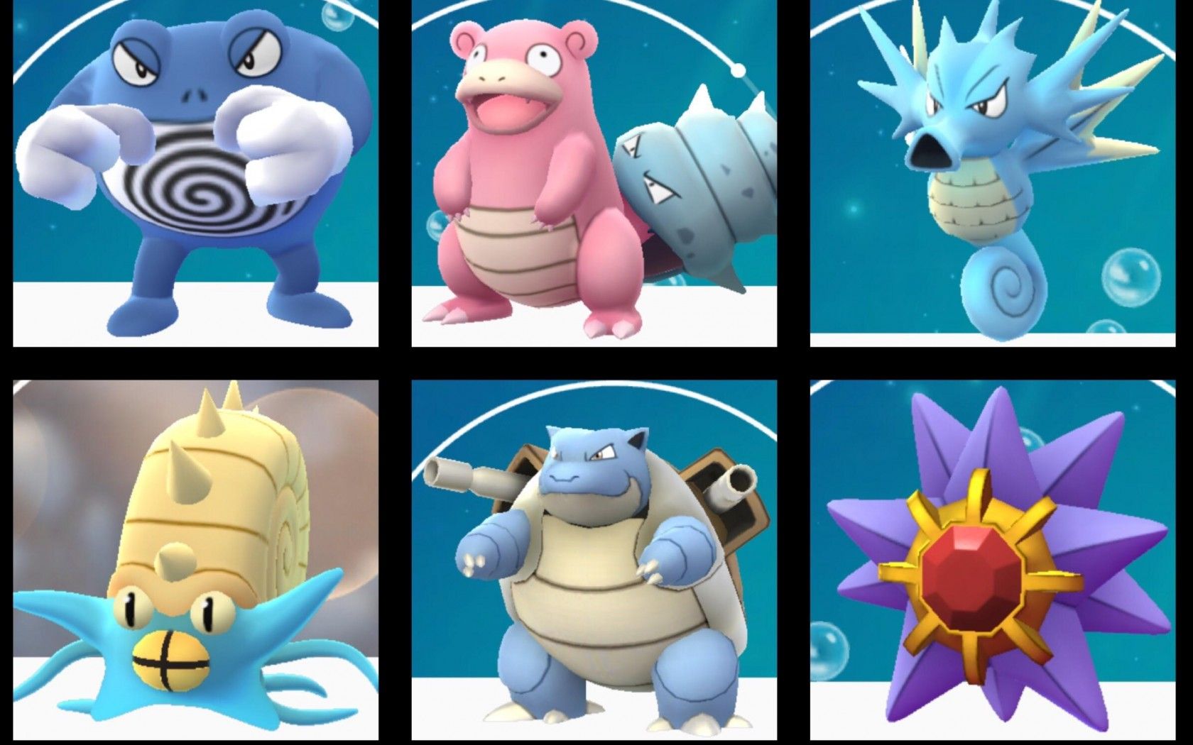 Pokémon acqua icone griglia, 1680x1050 HD, Desktop