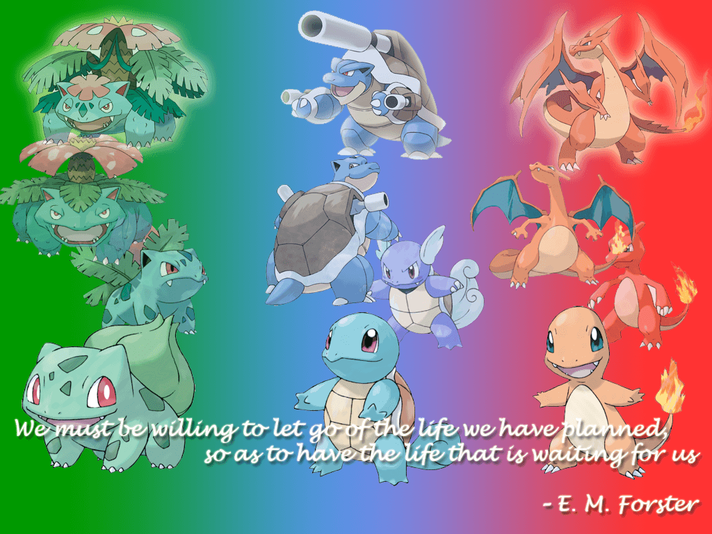 Evoluzioni Pokémon starter Kanto, 1024x768 HD, PC Desktop