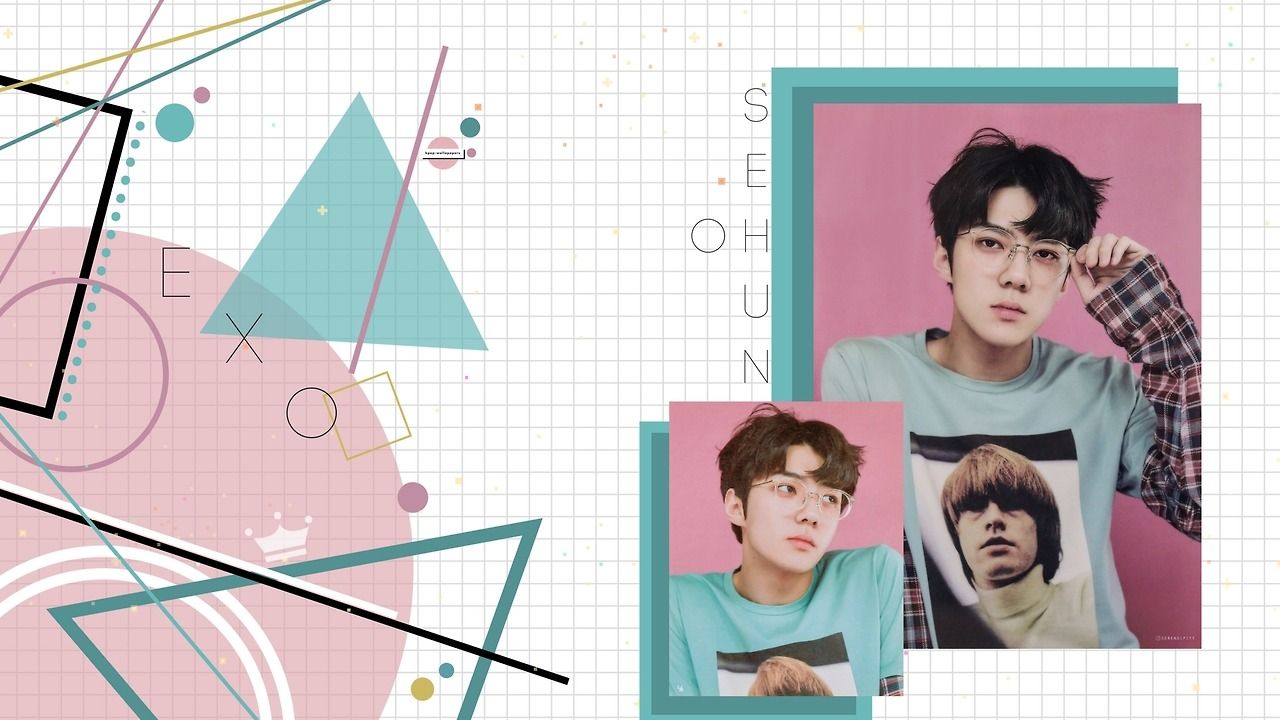 EXO Sehun collage geometrico, 1280x720 720p, Ultrabook