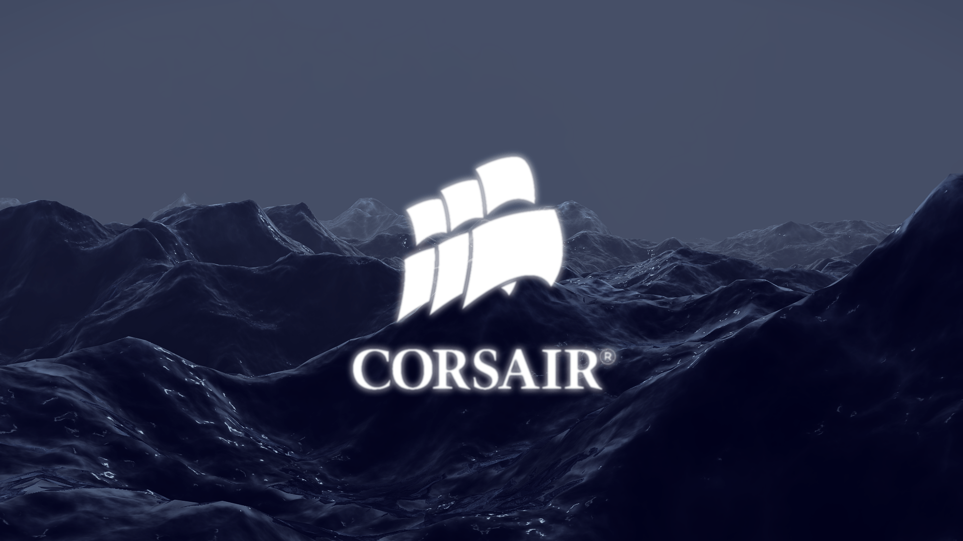 Logo Corsair montagne blu, 1920x1080 Full HD 1080p, PC