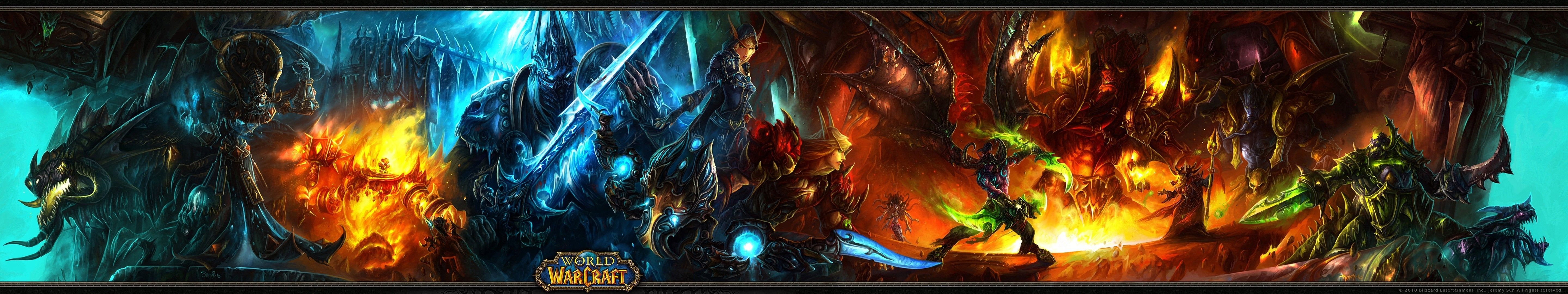 World of Warcraft battaglia epica, 5760x1080 Panoramico, Smart TV 4K