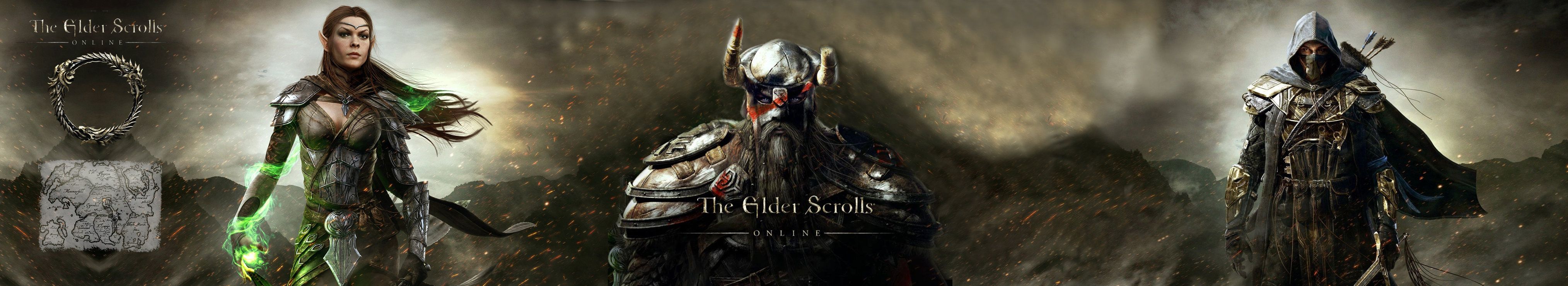 Elder Scrolls Online personaggi, 5920x1080 Ultrawide, Dual Monitor