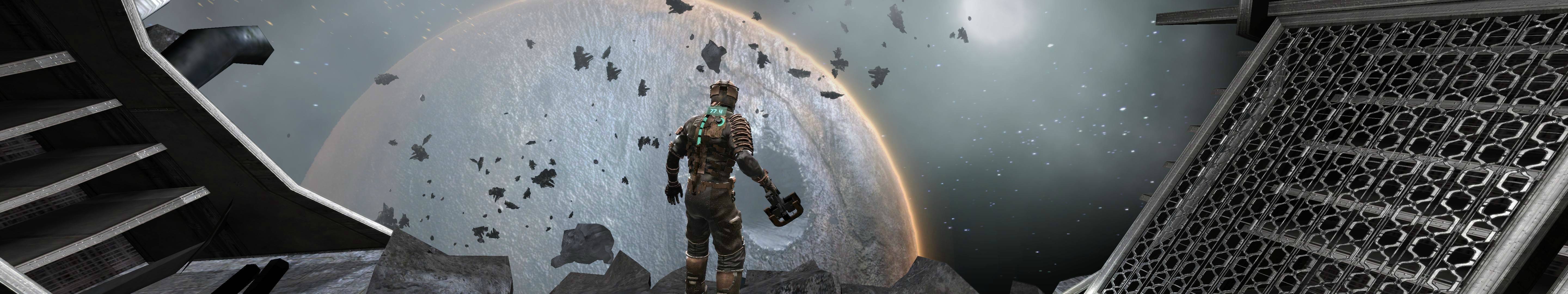 Astronauta spazio pianeta grigio, 5760x1080 Panoramico, Smart TV 4K