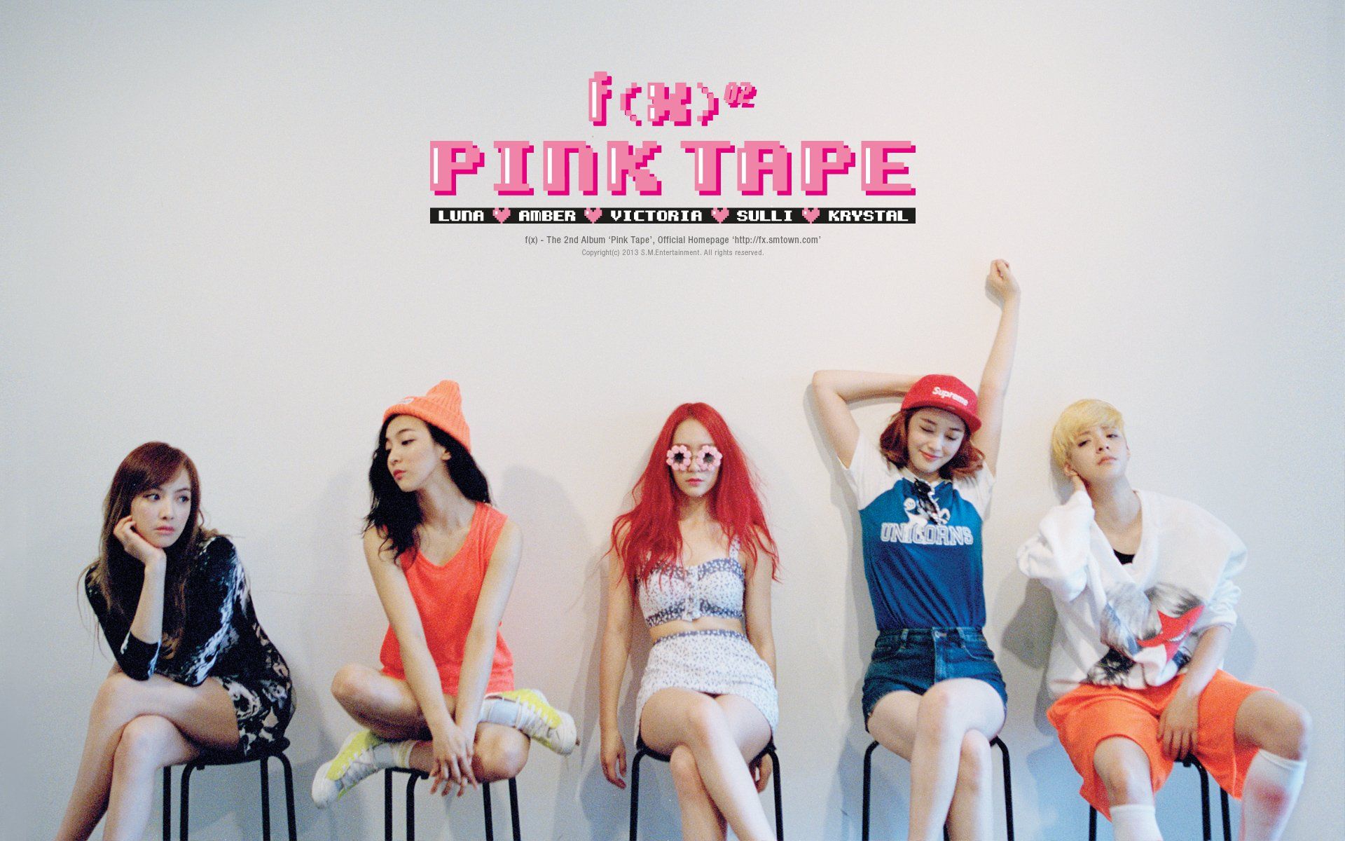 Gruppo f(x) sfondo rosso, 1280x800 HD, Desktop