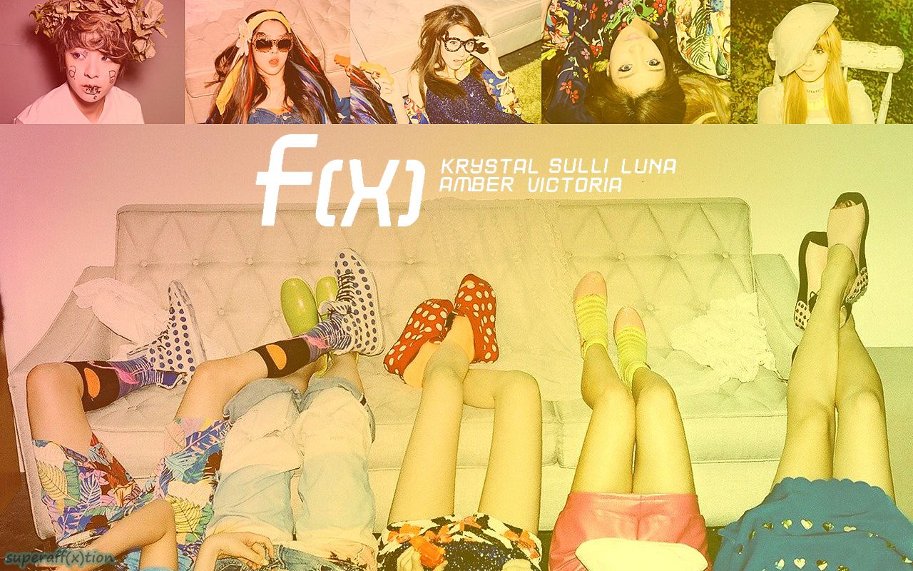 F(x) gruppo k-pop collage, 1280x800 720p, Laptop