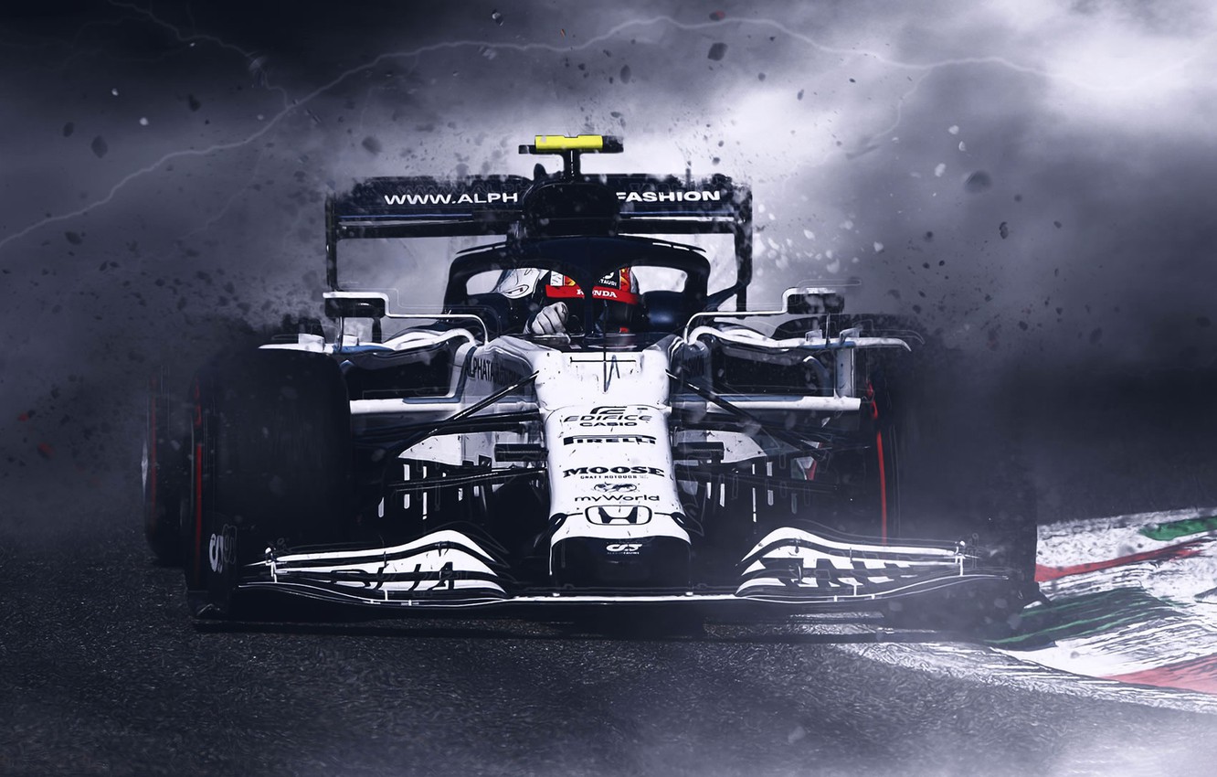 Auto F1 AlphaTauri pista, 1332x850 HD, Desktop