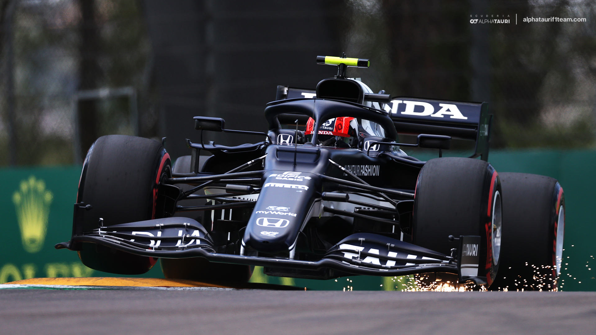 Auto F1 AlphaTauri nera pista, 1920x1080 Full HD 1080p, Desktop