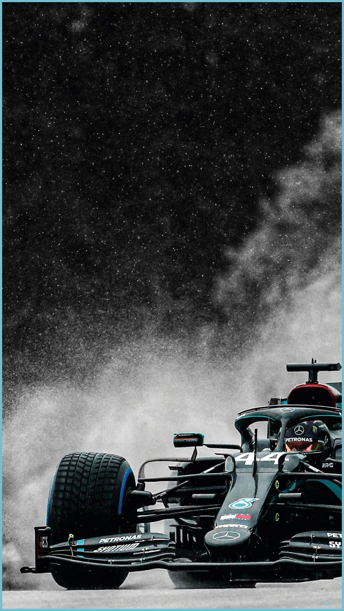 Auto F1 Mercedes pioggia, 1117x1986 Full HD Verticale, Smartphone