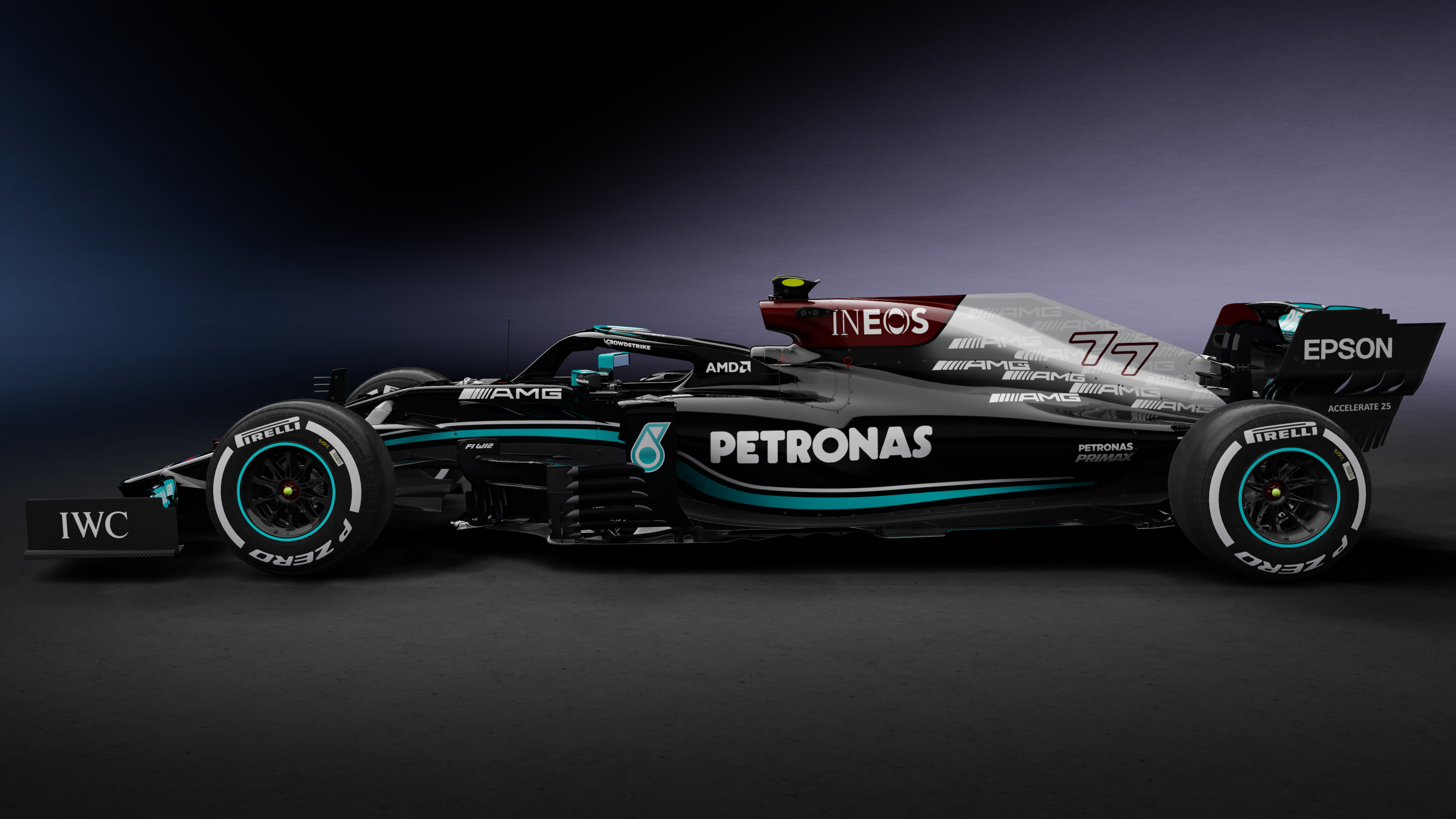 Auto F1 Mercedes Petronas, 3840x2160 UHD, PC 4K