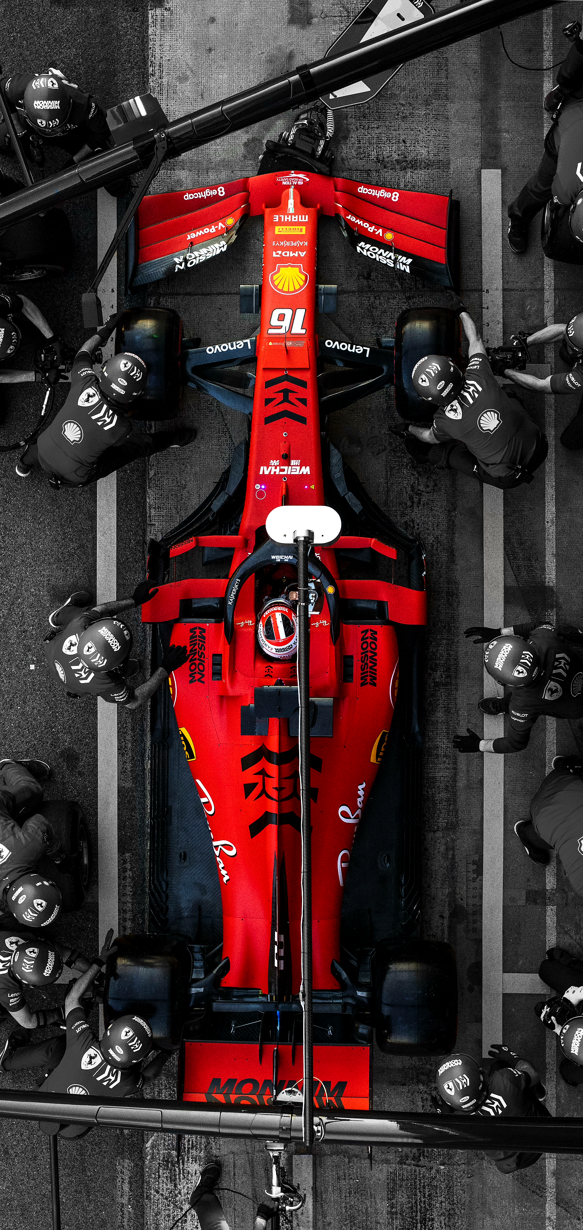 Ferrari F1 vista dall'alto, 1882x3972 Full HD Verticale, Google Pixel