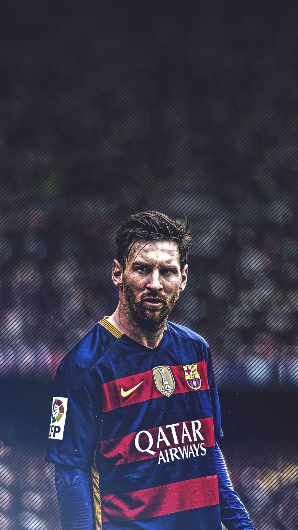 Messi maglia Barcellona Qatar Airways, 1024x1821 Full HD Verticale, iPhone