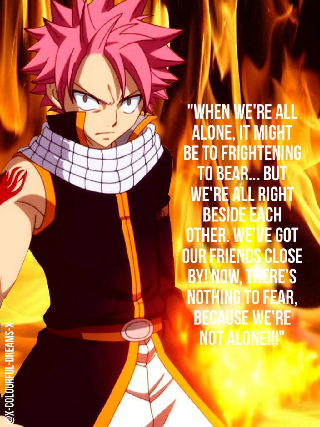 Natsu Fairy Tail citazione fiamme, 1024x1365 Full HD Verticale, Smartphone