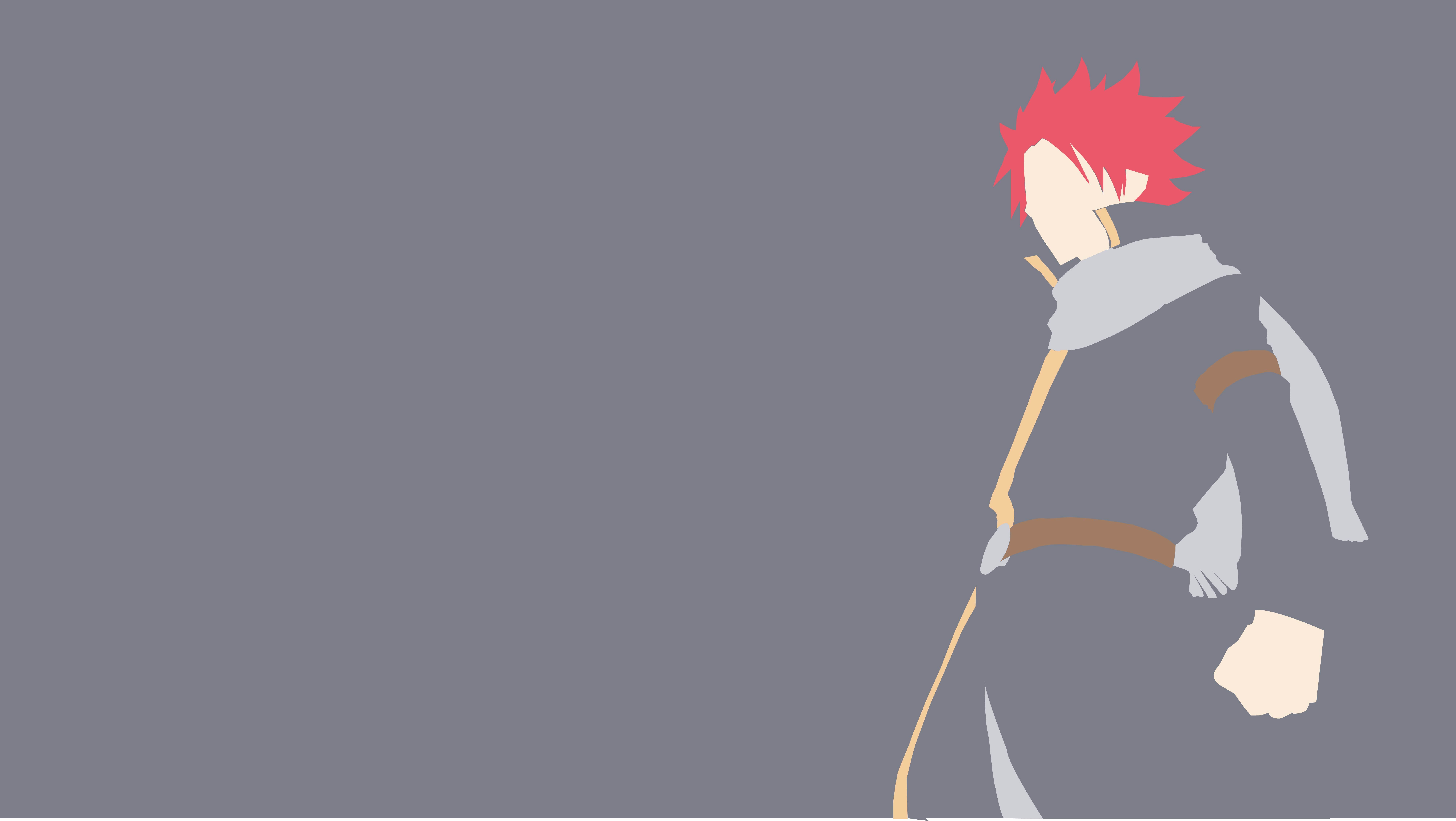 Natsu Fairy Tail minimalista sagoma, Dragon Slayer, 8000x4515 4K Ultra HD, Monitor 4K
