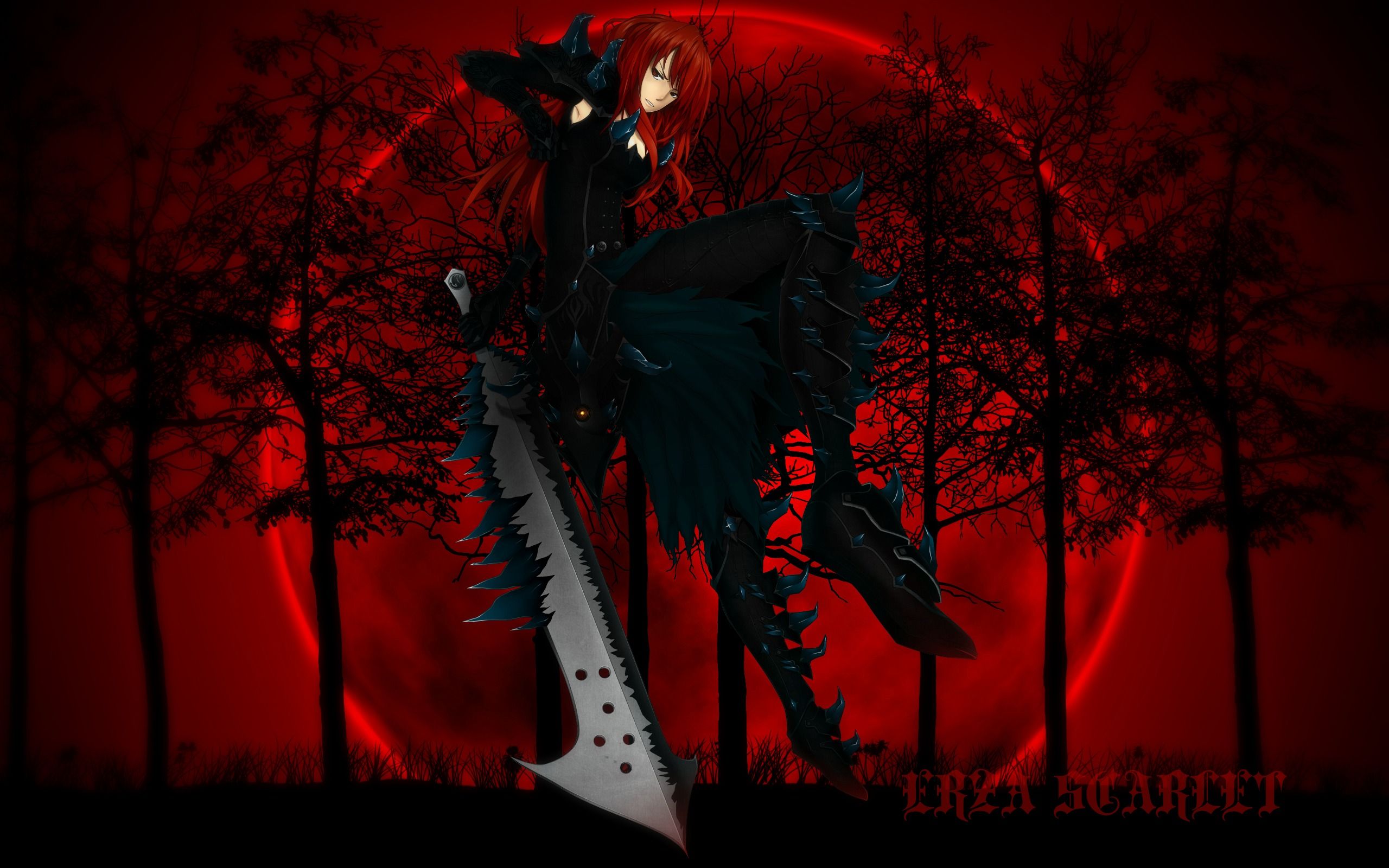 Erza Scarlet Fairy Tail rosso, 2560x1600 WQXGA, Desktop