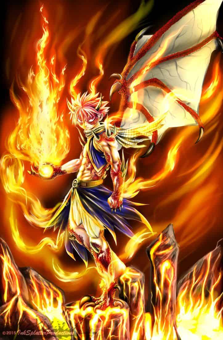 Natsu Dragneel Fairy Tail fiamme, Dragon Slayer, 724x1102 Full HD Verticale, iPhone