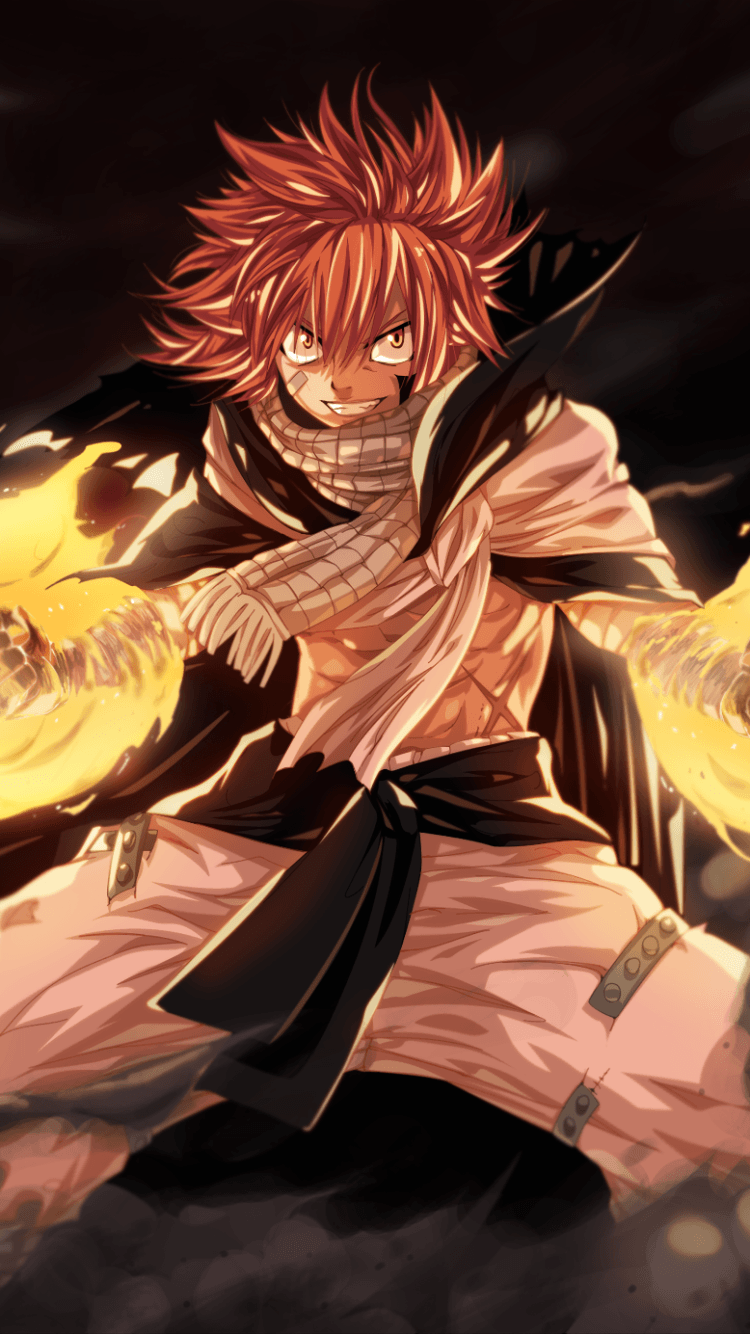 Natsu Dragneel Fairy Tail, Dragon Slayer, 750x1334 Verticale, Mobile