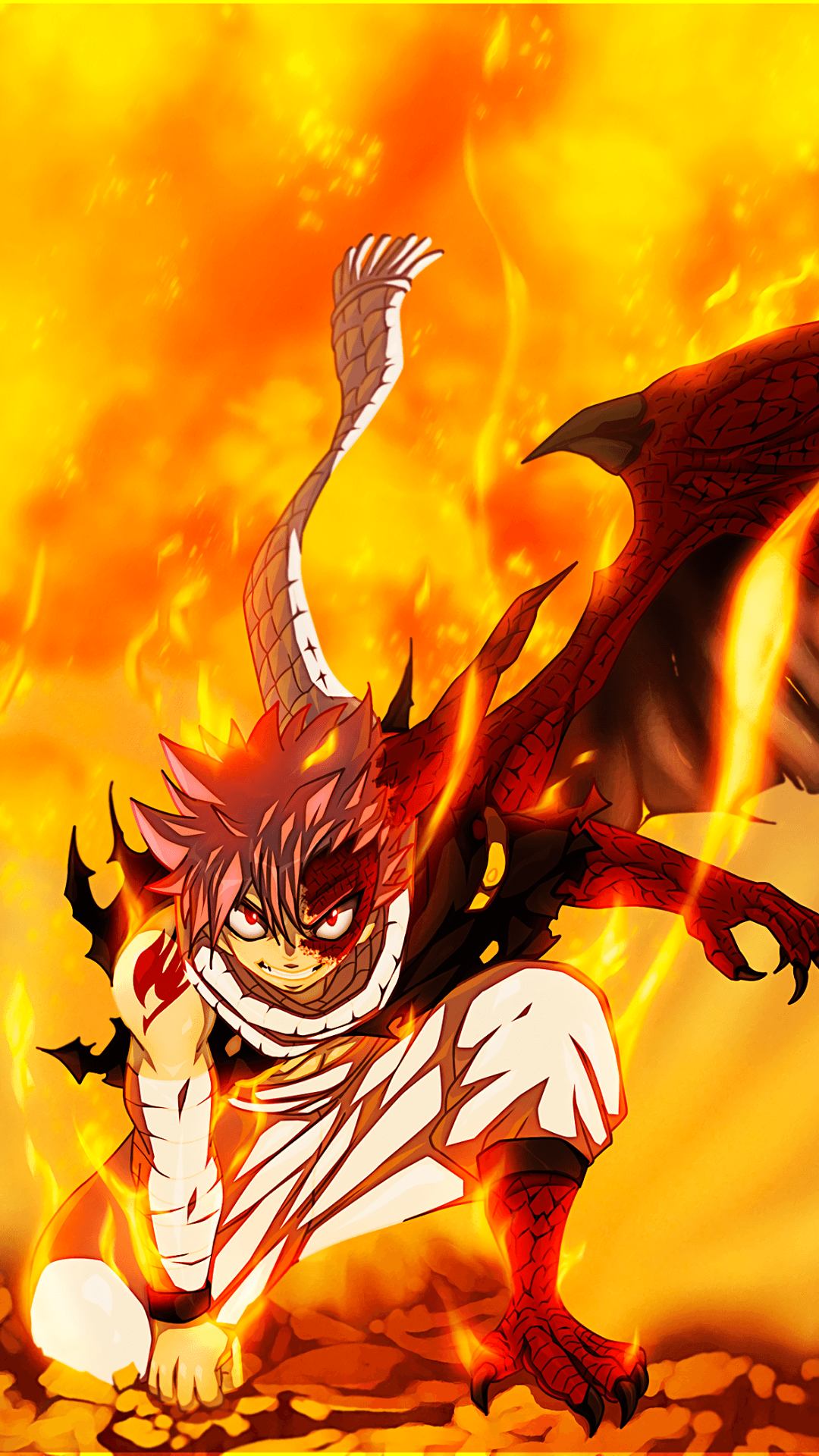 Natsu Dragneel Fairy Tail fuoco, manga, 1080x1920 Verticale, Telefono