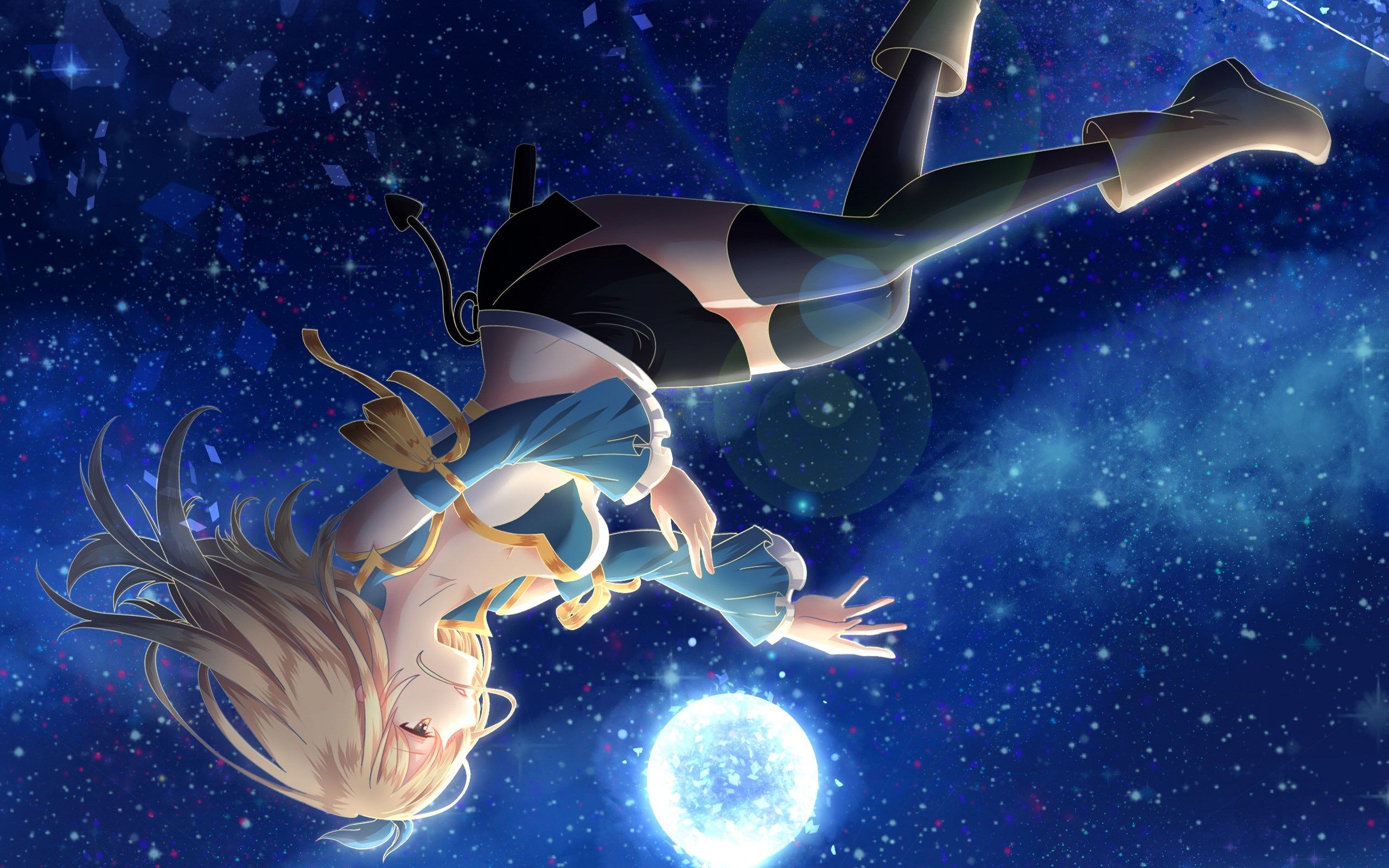 Ragazza anime cielo notturno, 2560x1600 2K, Laptop