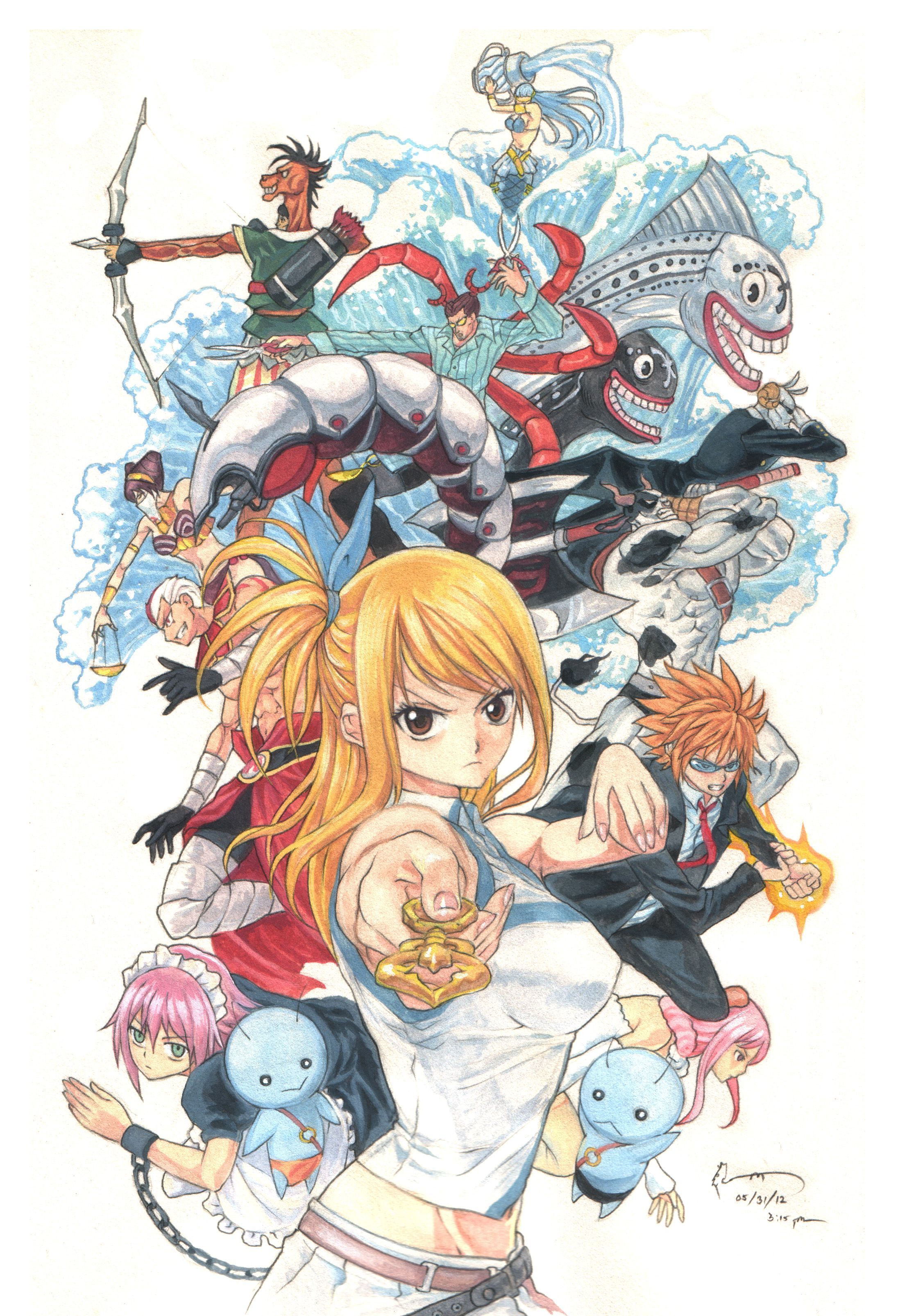 Fairy Tail personaggi gruppo anime, manga, 2192x3211 Full HD Verticale, iPhone
