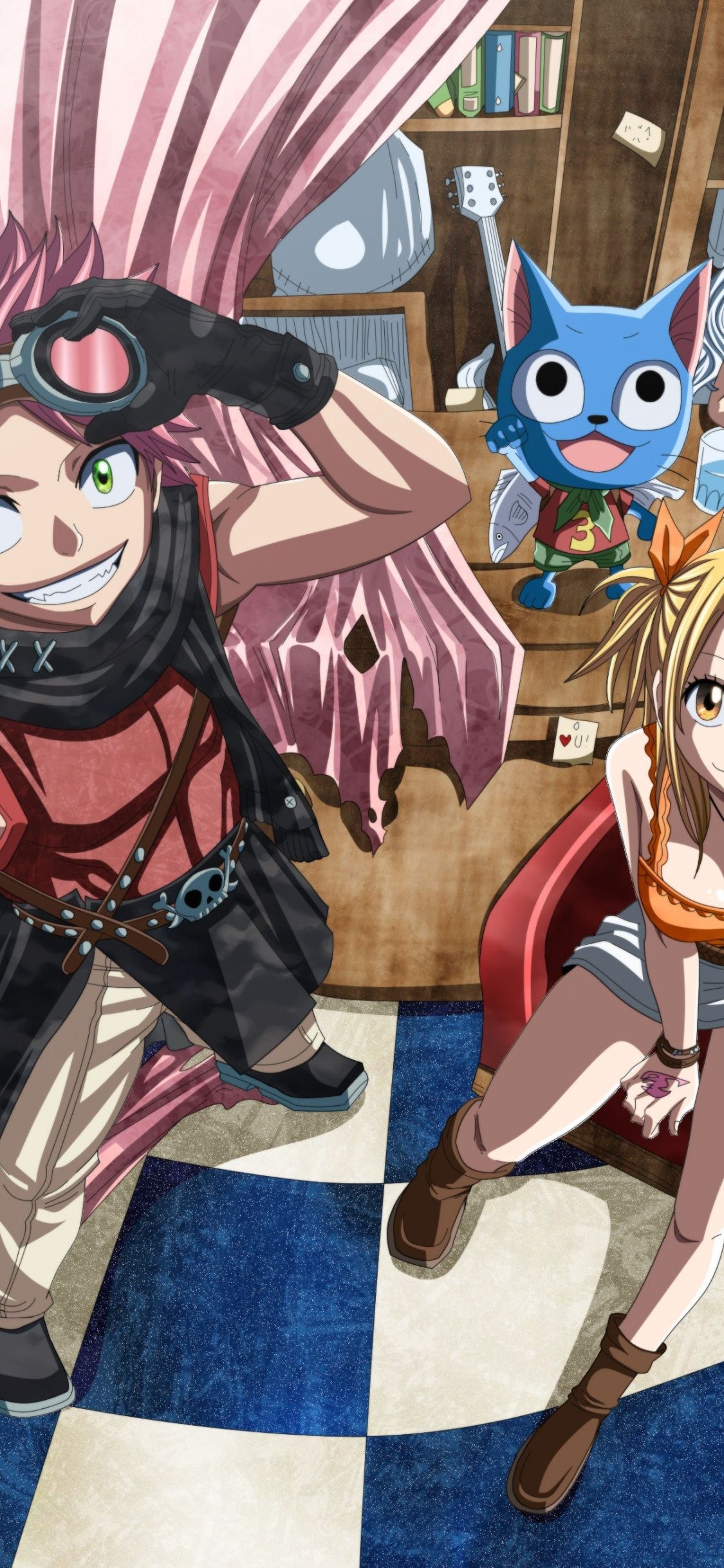Fairy Tail personaggi anime colorati, 1125x2436 Full HD Verticale, iPhone