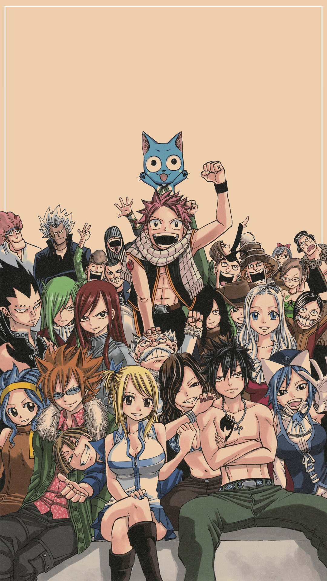 Personaggi Fairy Tail gruppo, anime, 1080x1920 Full HD Verticale, Smartphone