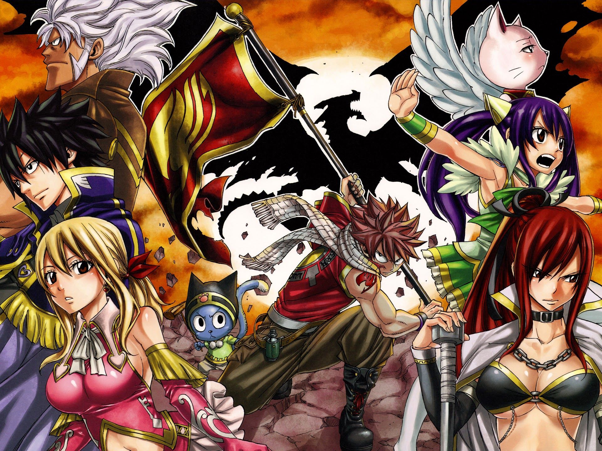 Personaggi Fairy Tail gruppo, 1920x1440 WUXGA, Desktop