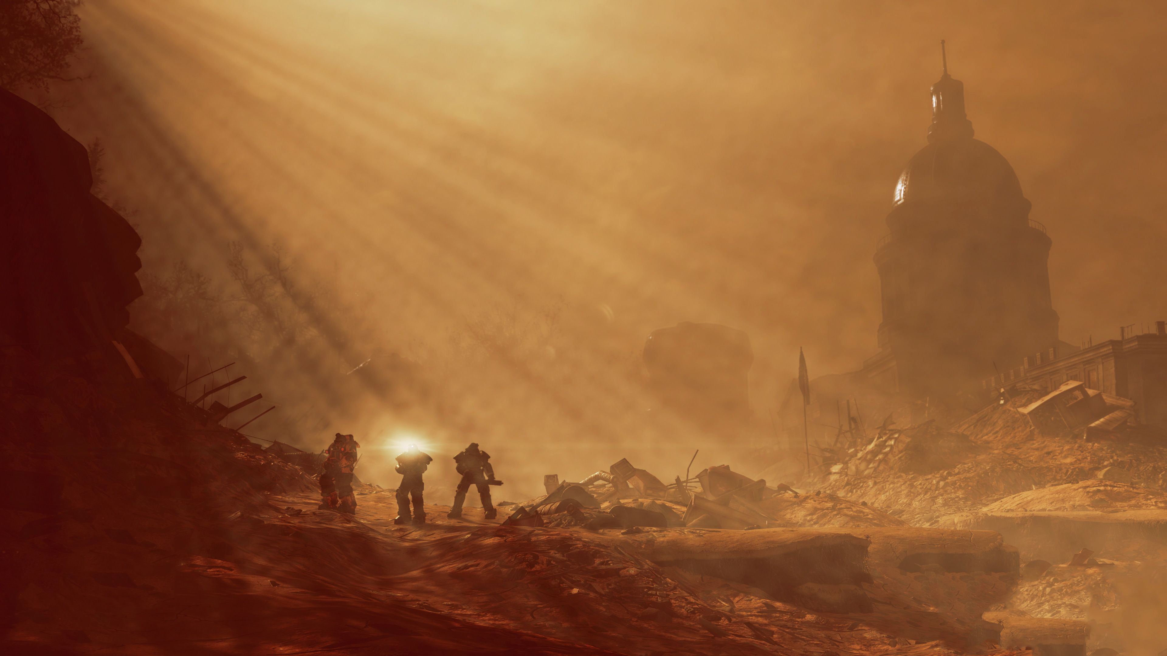 Fallout 76 città distrutta, post-apocalittico, 3840x2160 Ultra HD, 4K TV