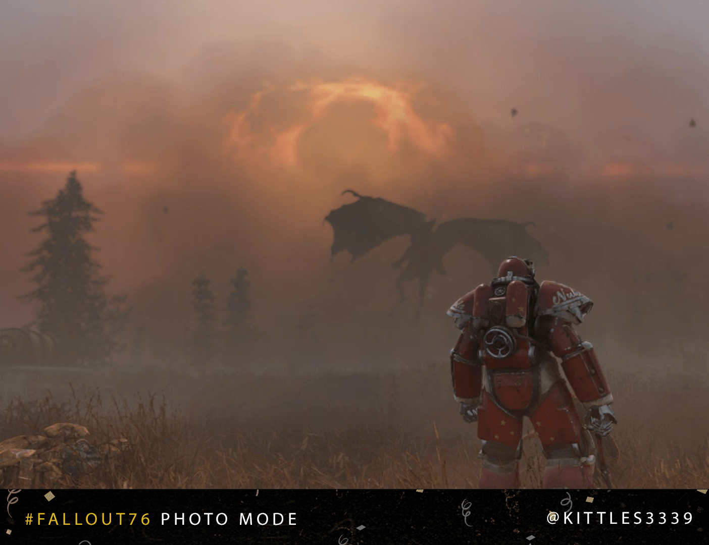 Fallout 76 power armor tramonto nebbioso, 1404x1080 720p, Laptop