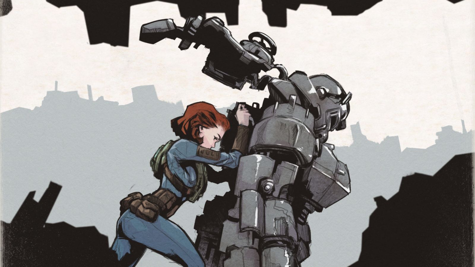 Fallout 76 personaggio con robot, 1600x900 HD Ready, Laptop