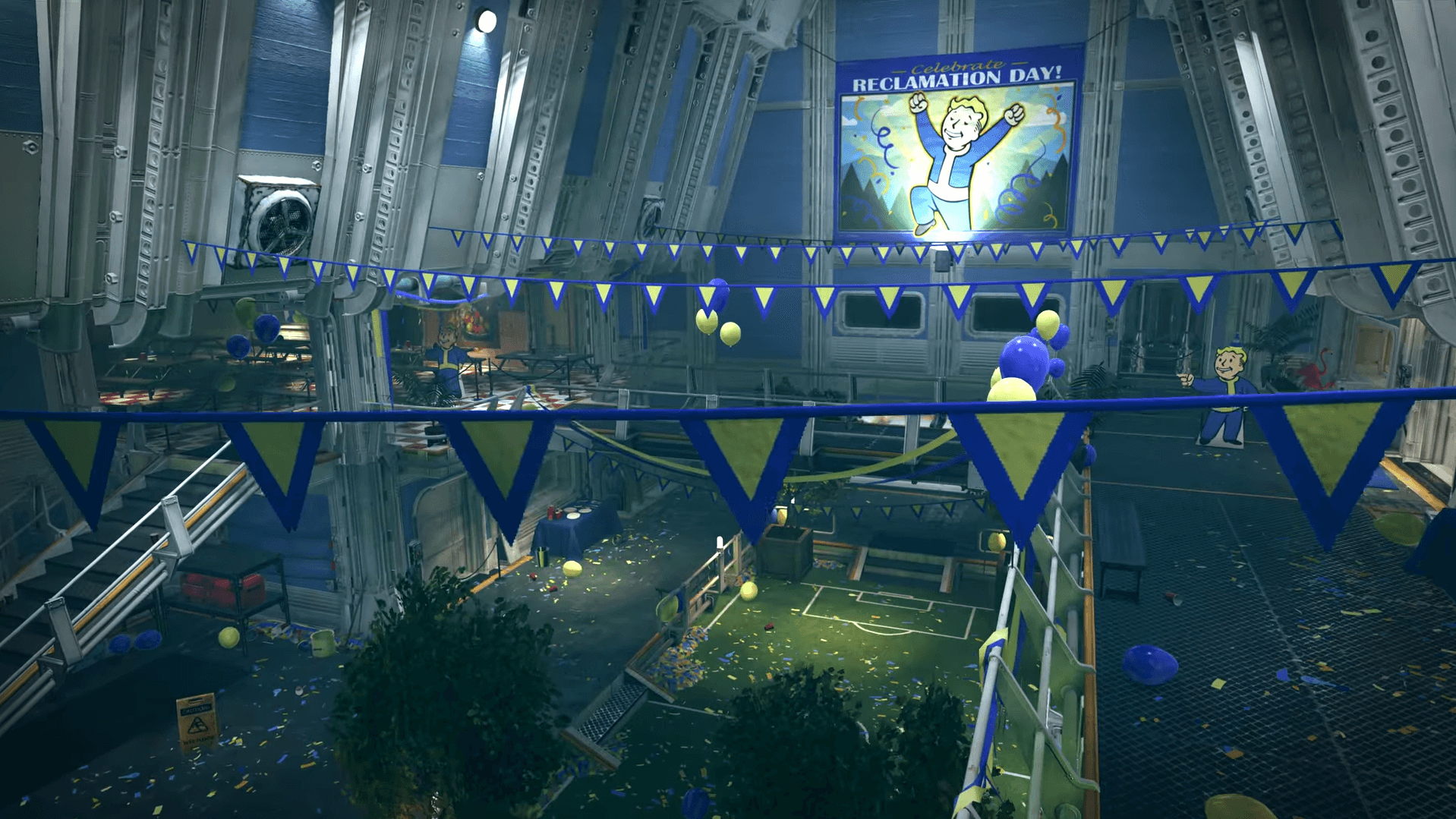 Fallout 76 sala festa vault, 1918x1079 HD Ready, Desktop