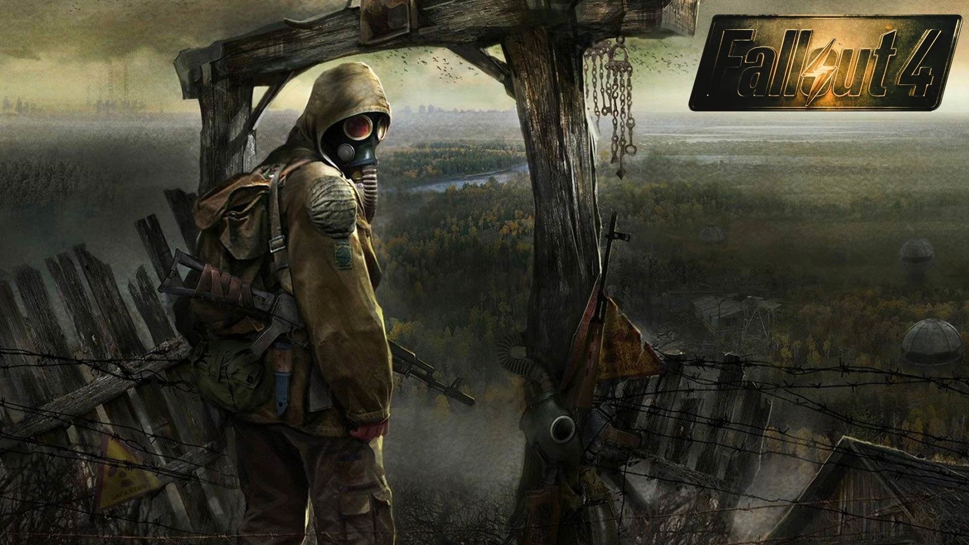 Personaggio con maschera antigas Fallout 76, 1920x1080 Full HD, Laptop