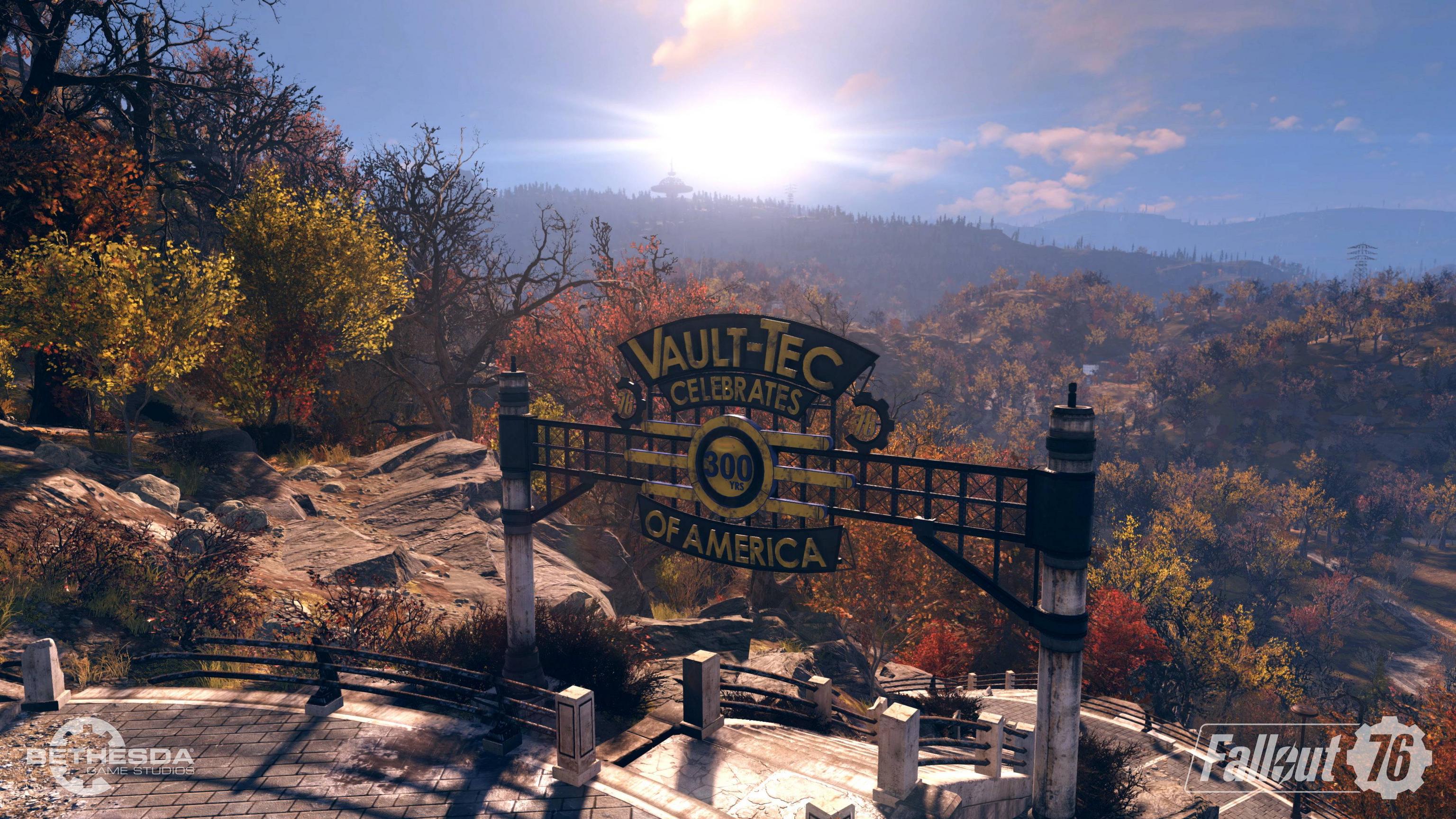 Vault-Tec Fallout 76 paesaggio, Vault Boy, 3840x2160 4K Ultra HD, Monitor 4K