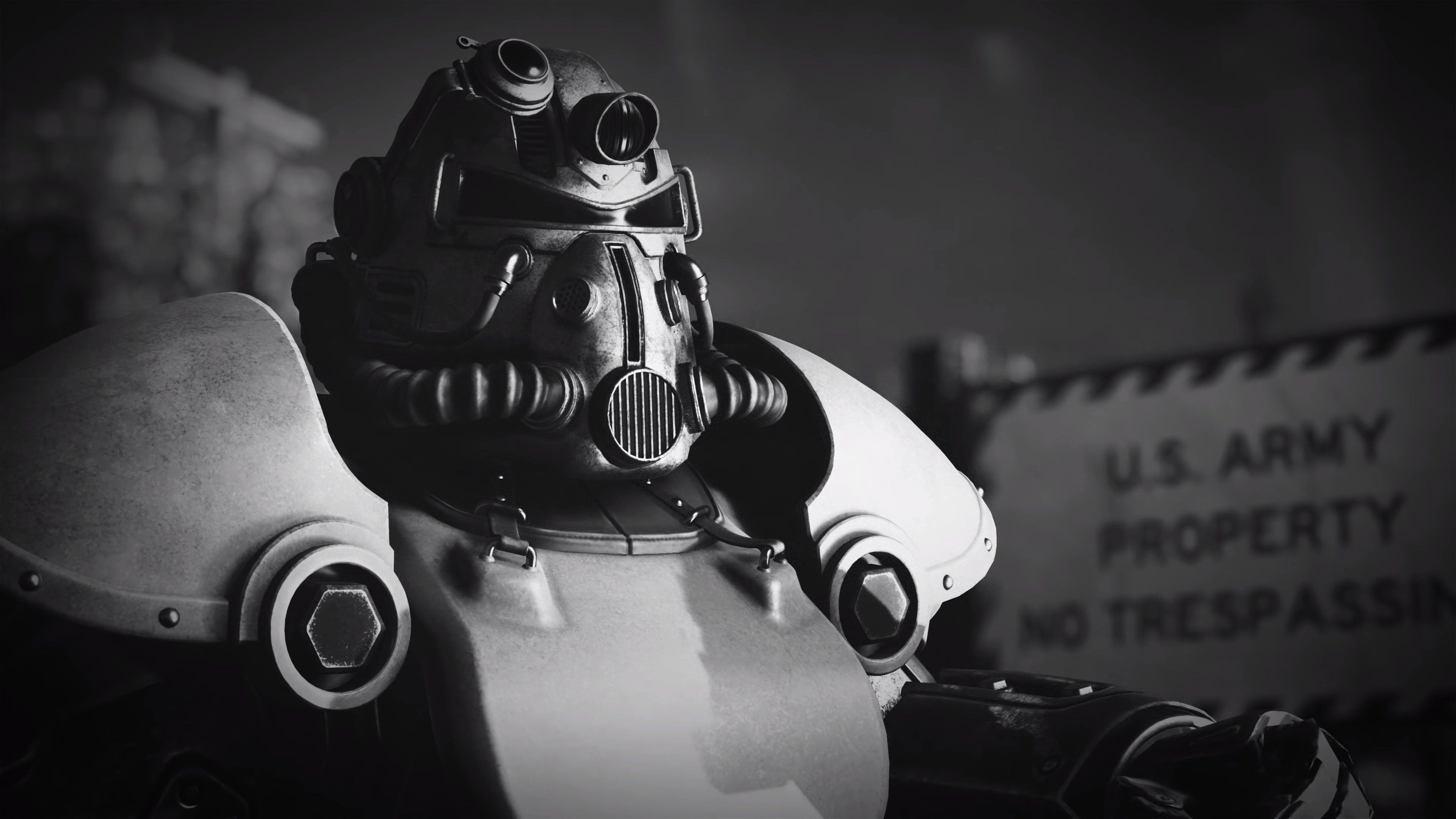 Casco power armor Fallout, 3840x2160 UHD, PC 4K