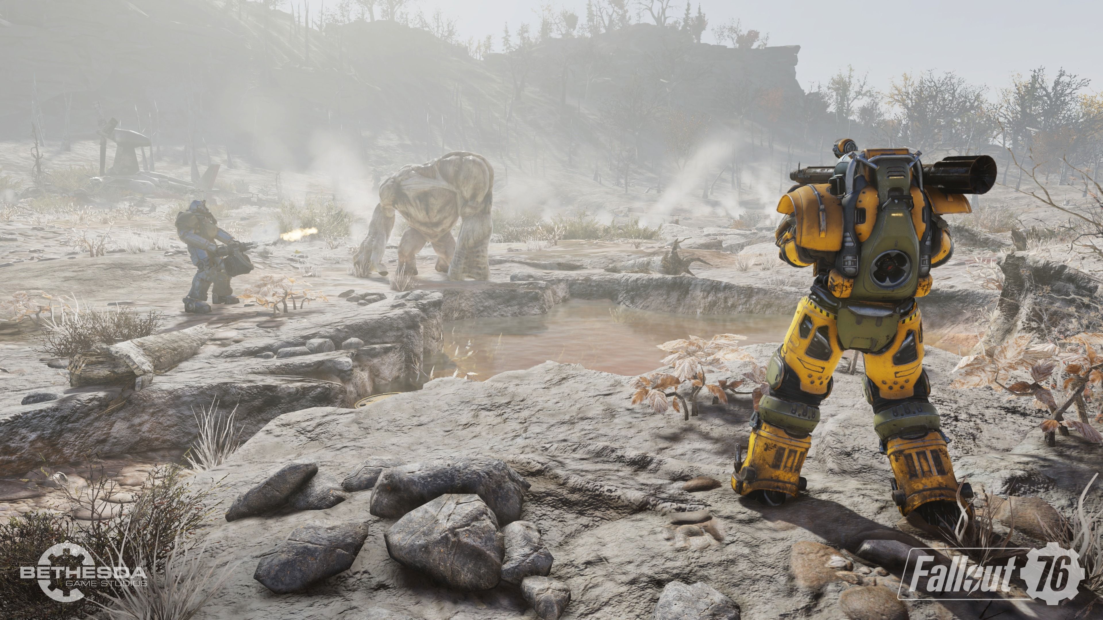 Fallout 76 armatura potenziata gialla, 3840x2160 Ultra HD, Monitor 4K