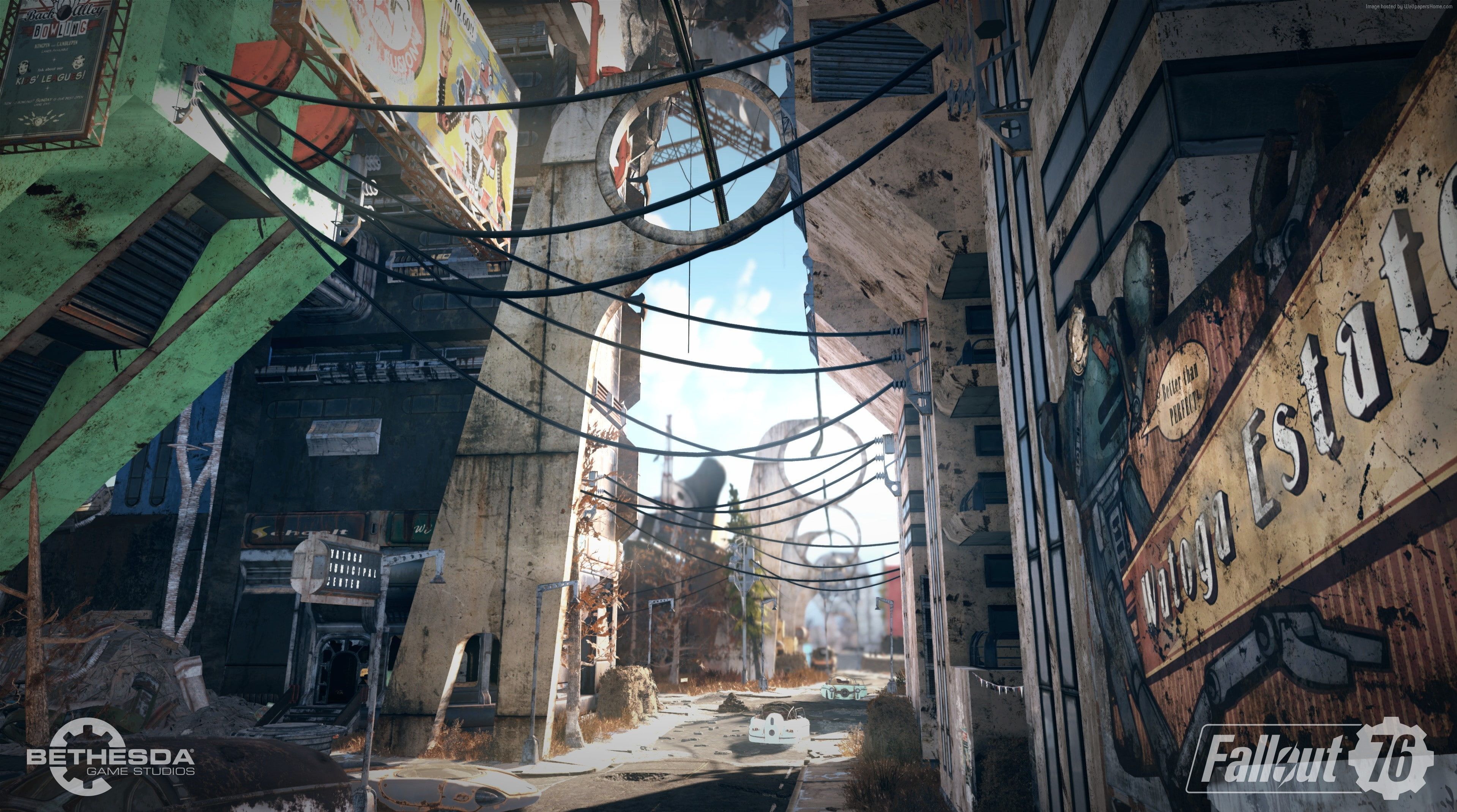 Vicolo post-apocalittico Fallout 76, 3838x2140 WQXGA, Laptop