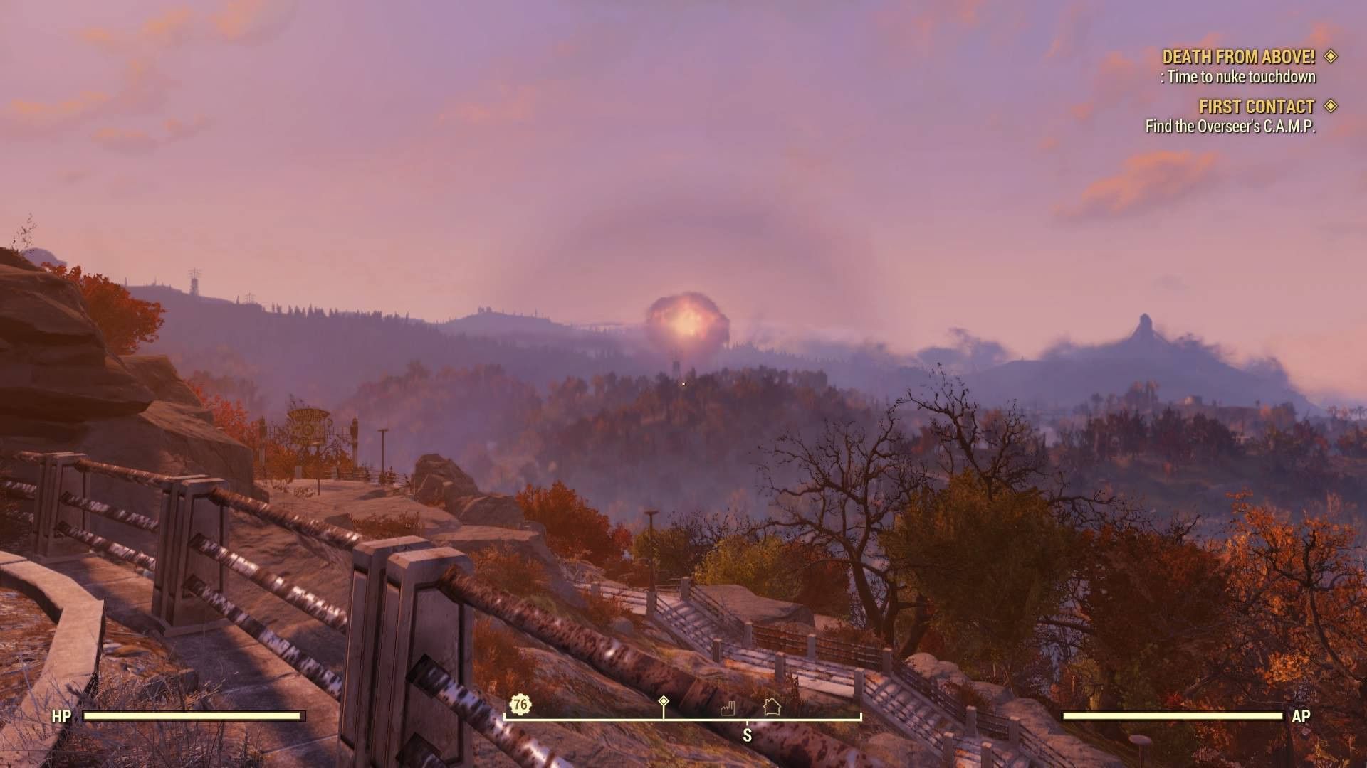 Fallout 76 paesaggio autunnale nebbioso, 1920x1080 1080p, Desktop