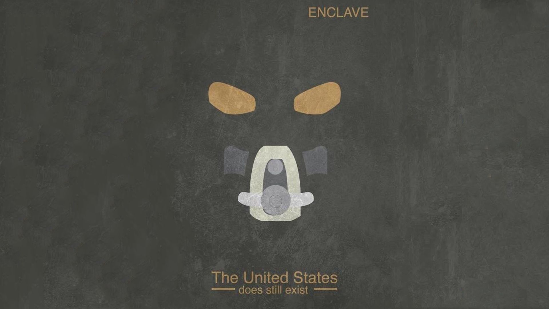Logo minimalista Enclave Fallout, 1920x1080 Full HD 1080p, PC