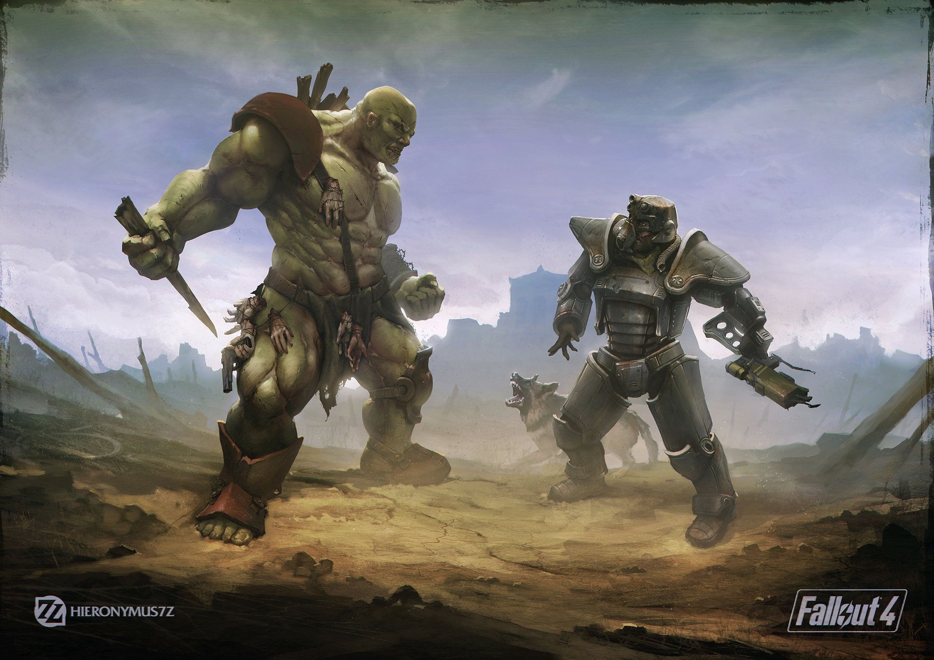 Fallout 4 mutante e power armor, 1920x1357 WUXGA, Desktop