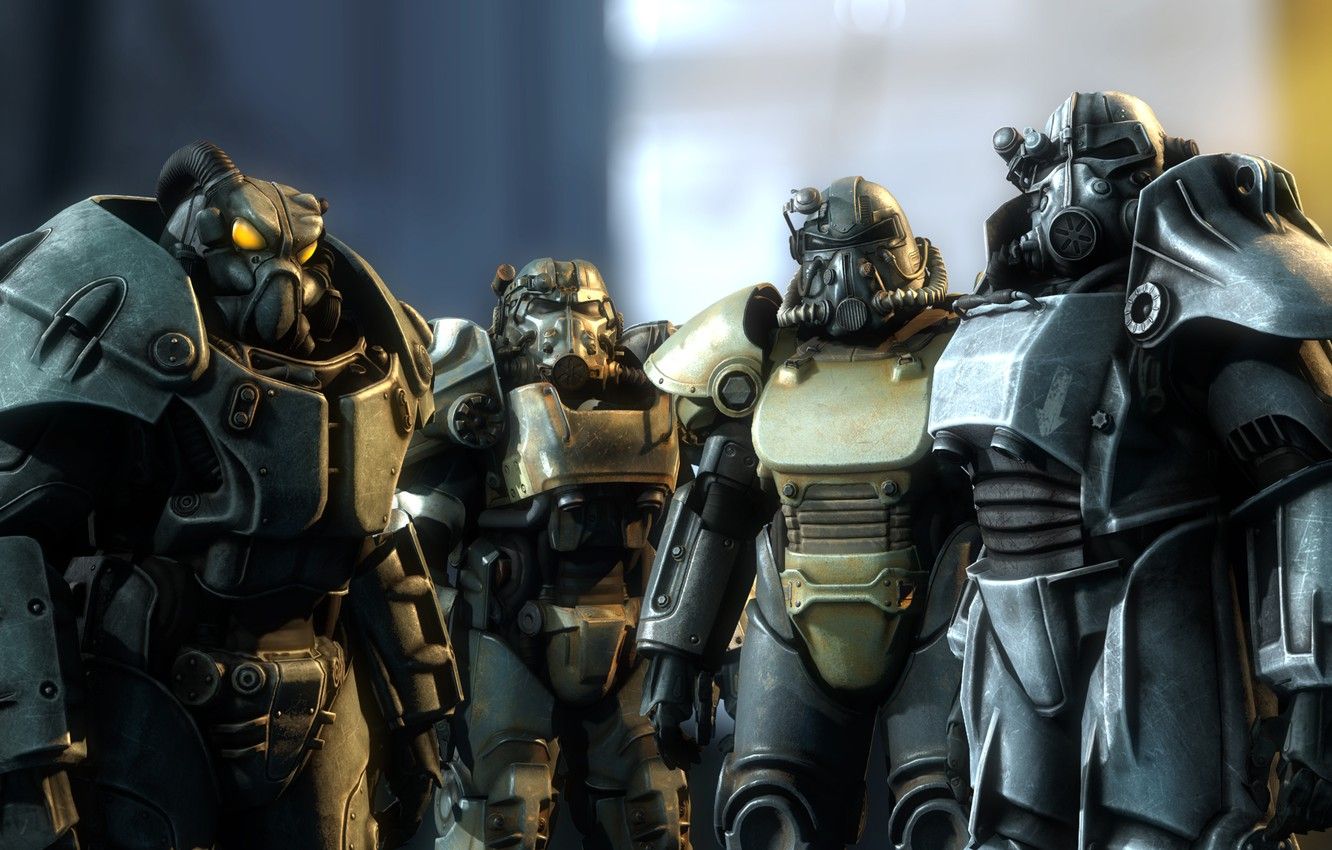 Power Armor Fallout Brotherhood Steel, T-51, 1332x850 HD, Desktop