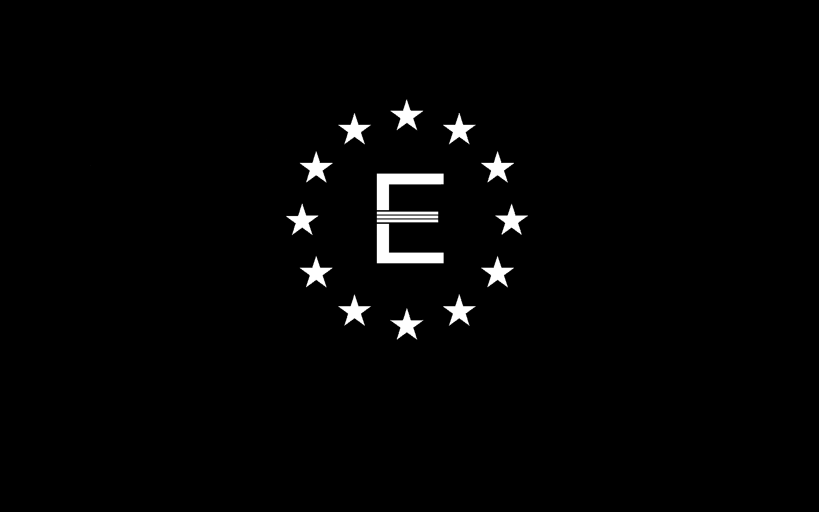 Logo Enclave Fallout, sfondo nero, 1680x1050 900p, Desktop