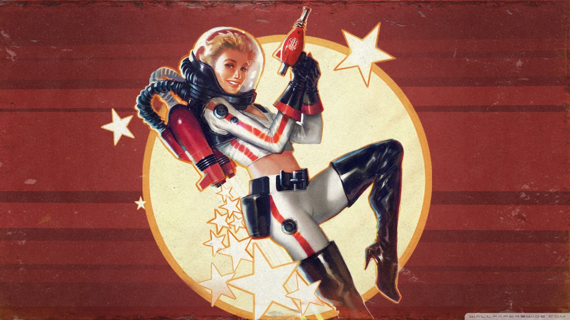 Nuka-Cola pin-up astronauta Fallout, 1920x1080 1080p, PC Desktop
