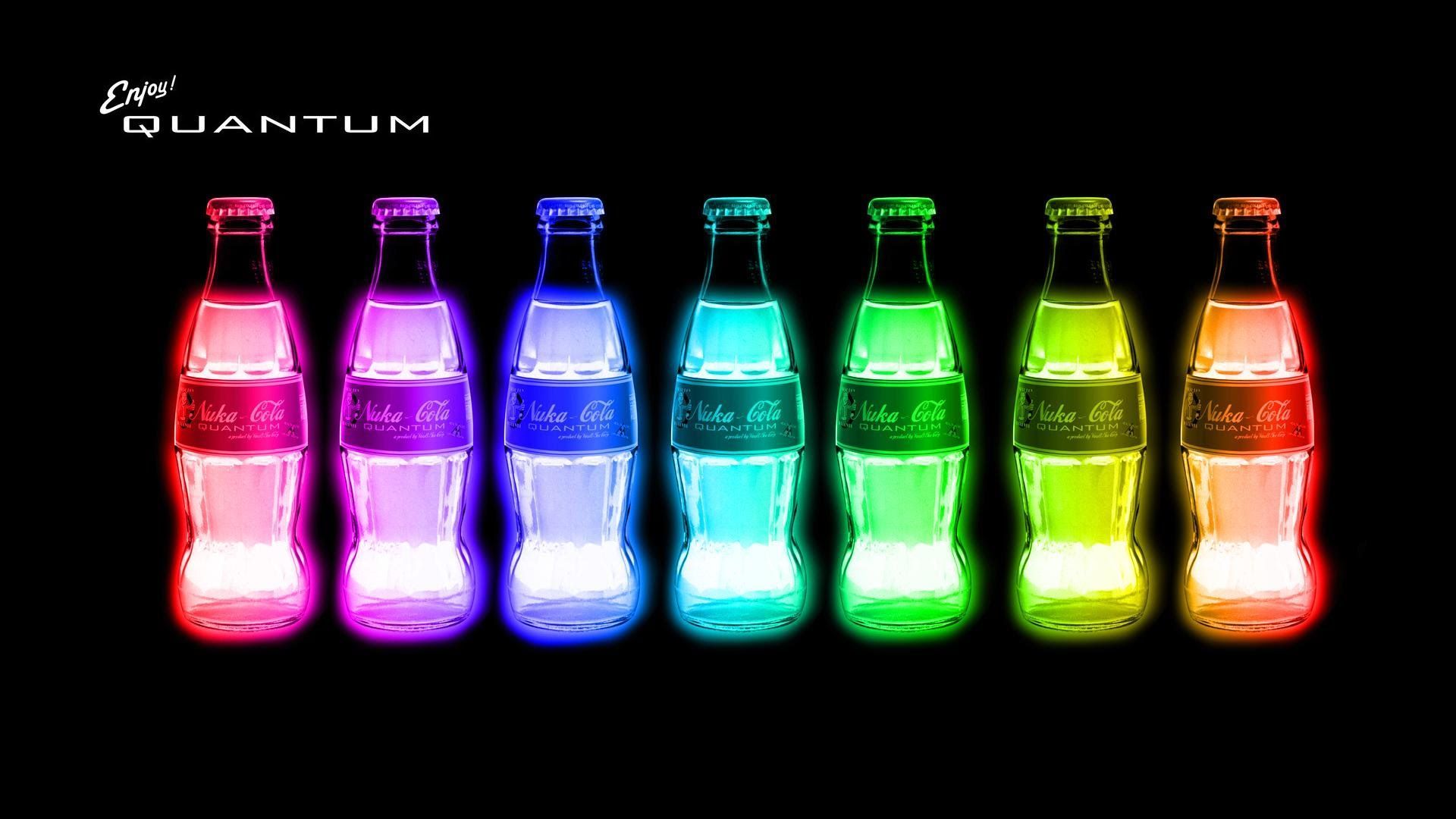 Bottiglie Nuka-Cola Quantum colorate, 1920x1080 1080p, Desktop