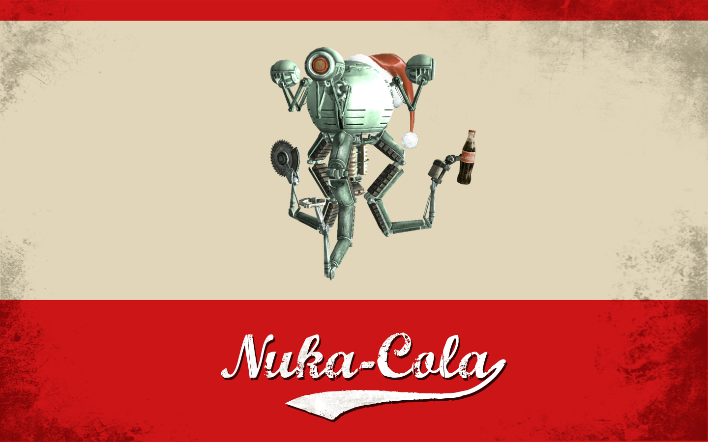 Nuka-Cola robot natalizio Fallout, 1440x900 HD, Desktop