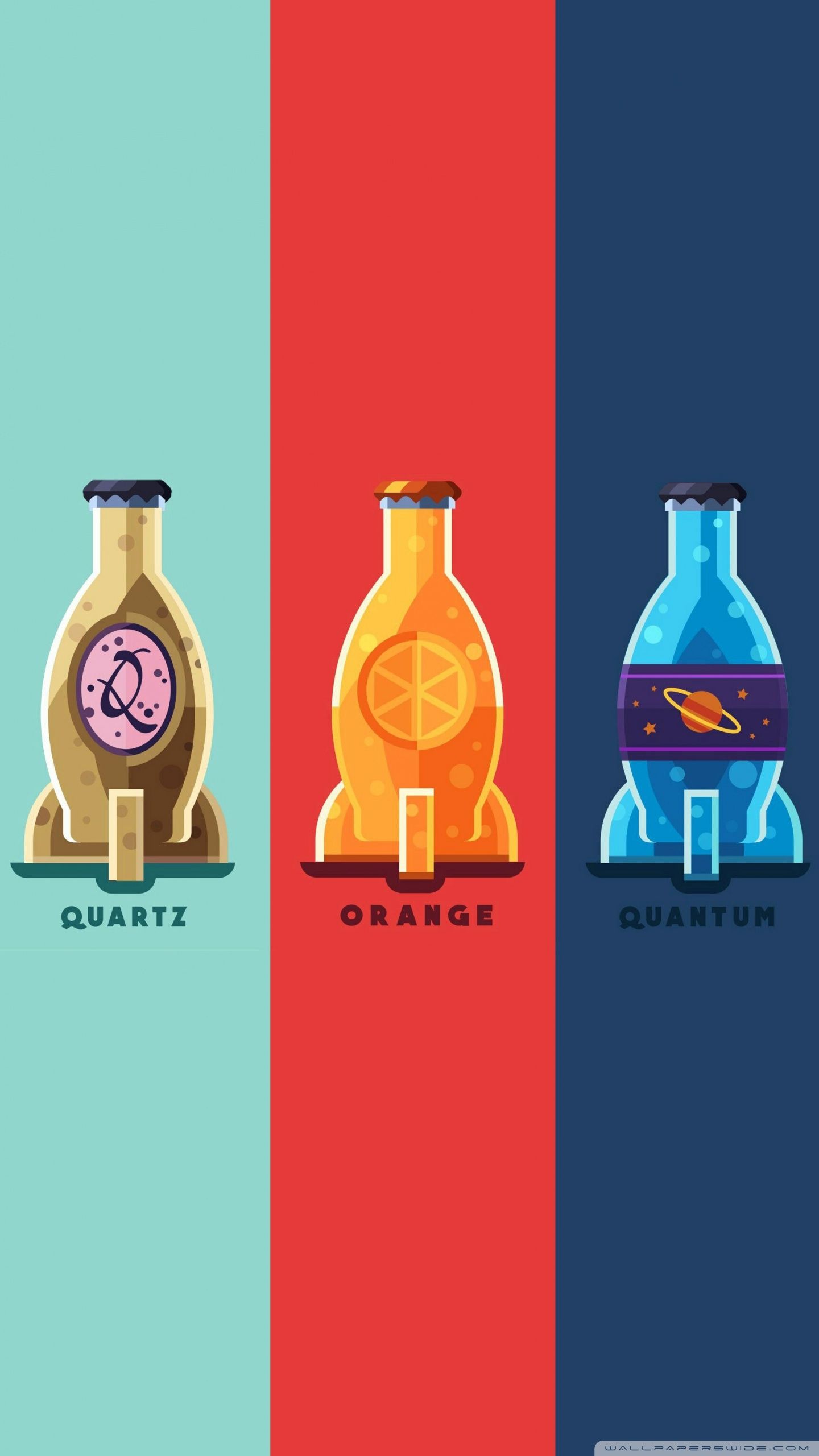 Bottiglie Nuka-Cola Fallout collage, 1440x2560 Full HD Verticale, Smartphone