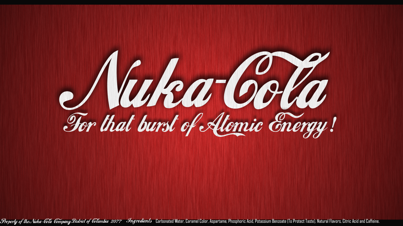 Logo Nuka-Cola Fallout rosso, 1366x768 HD, PC Desktop