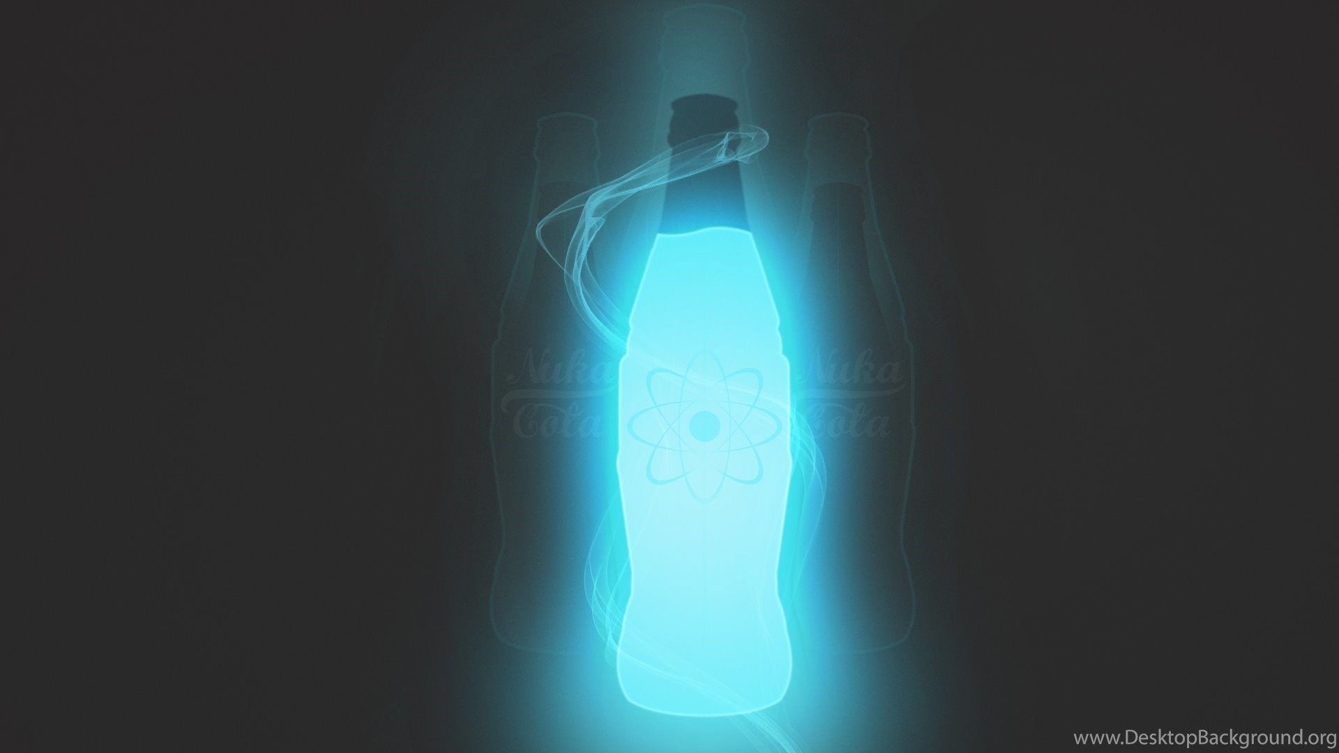 Bottiglia Nuka-Cola luminosa blu, 1920x1080 1080p, Laptop